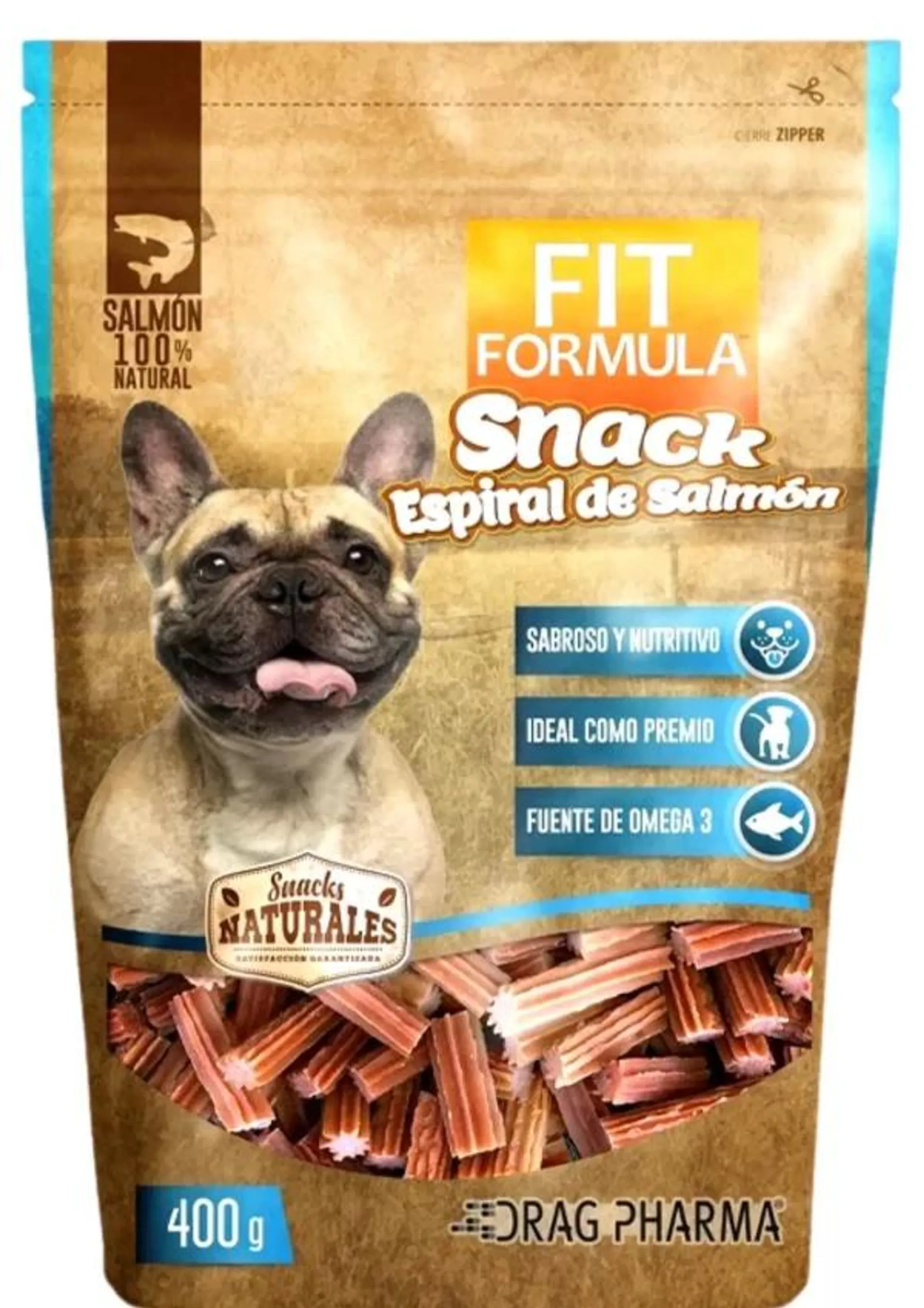 Fit Snack Espiral De Salmon 400Gr