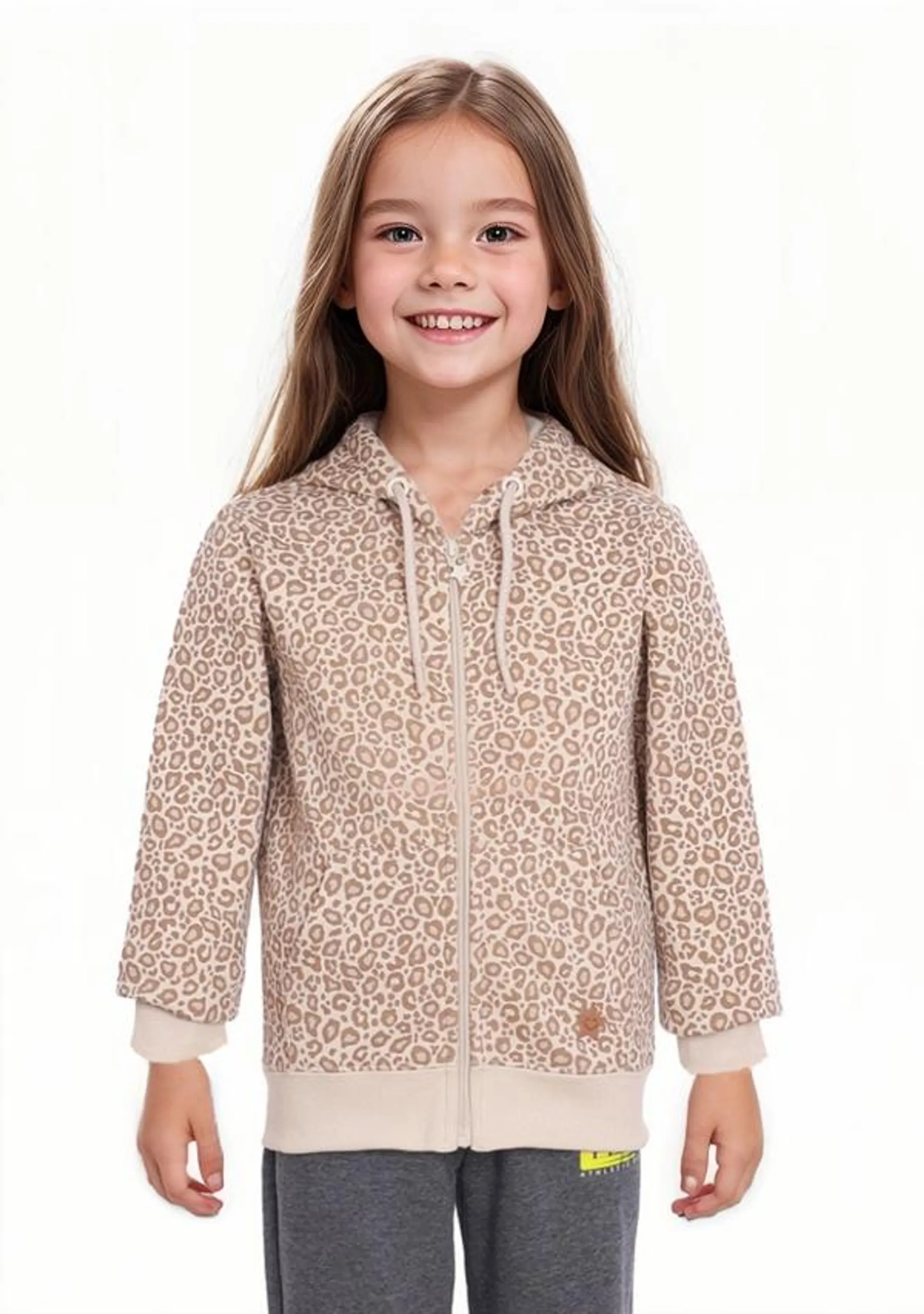 PolerÓn niÑa bÁsico full print beige