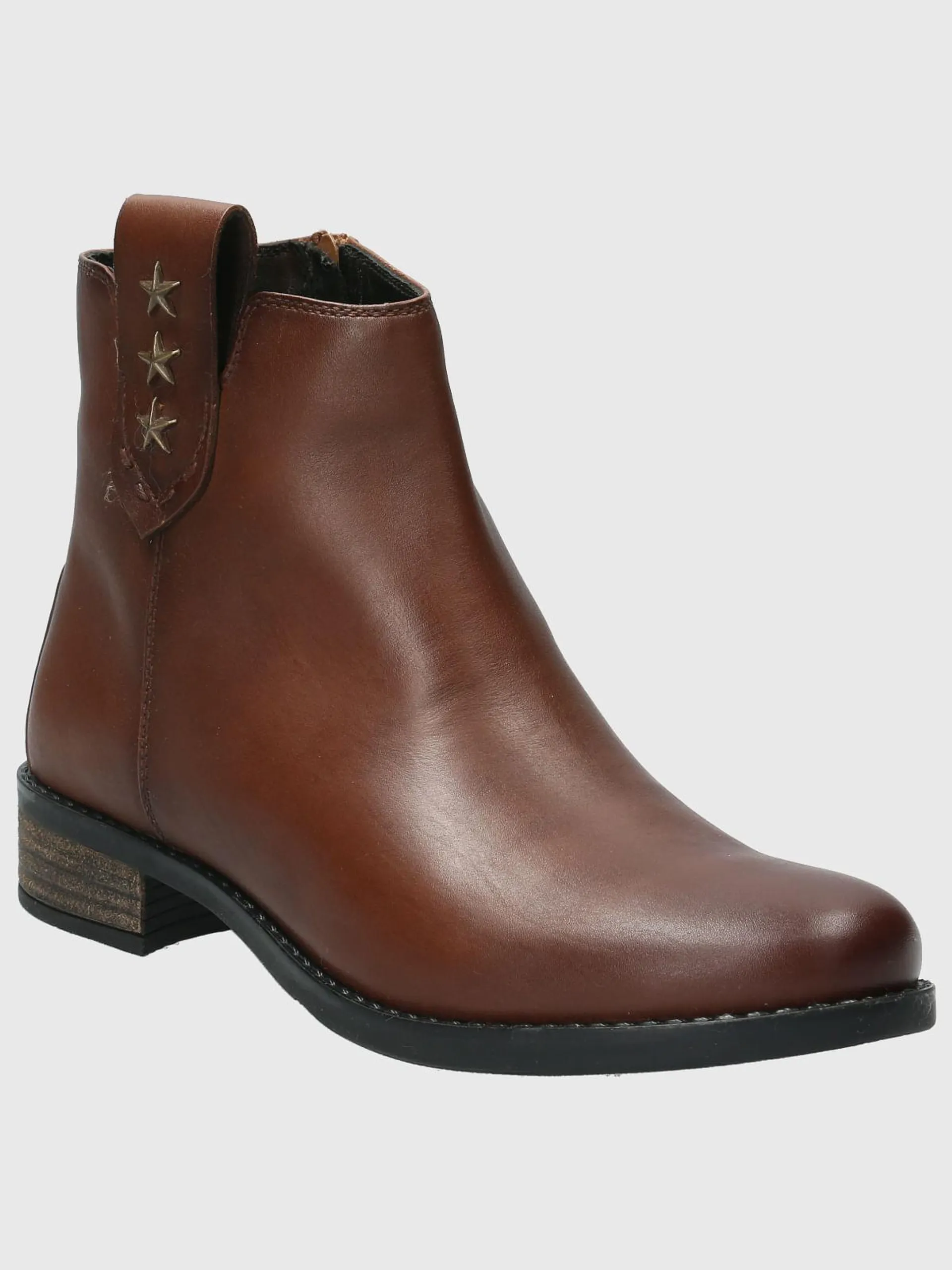 Botin Cuero Mujer Elder Café