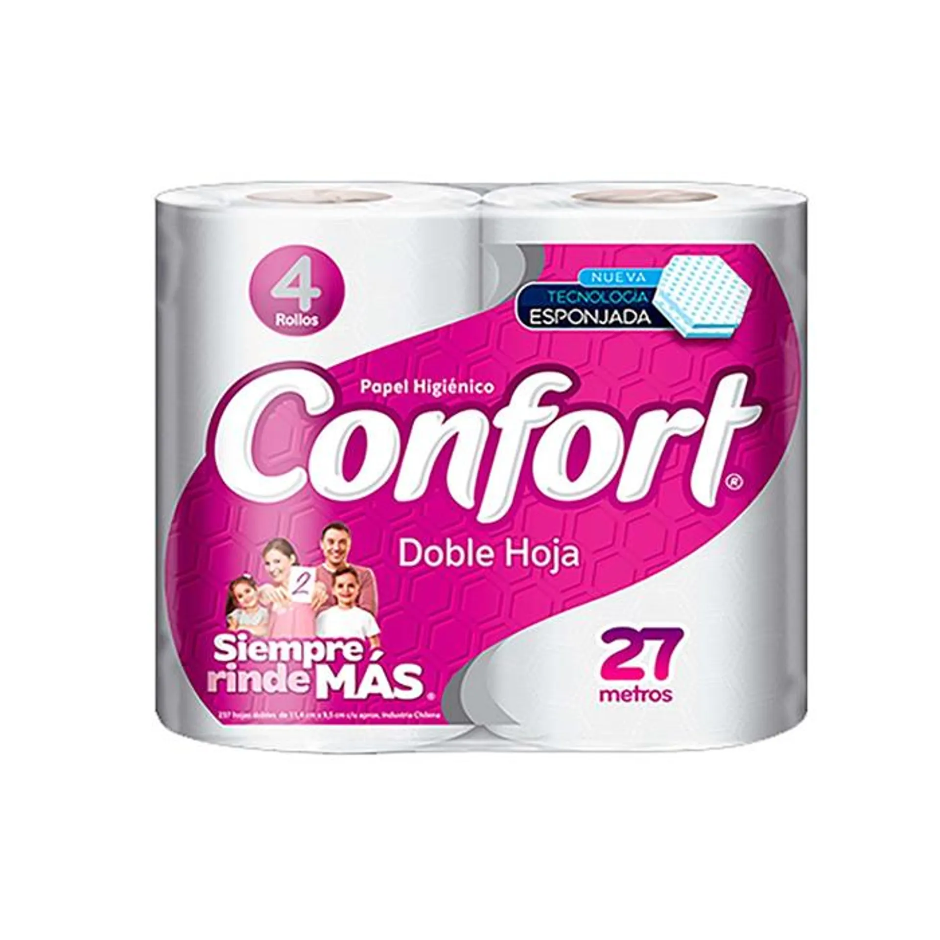 Papel Higiénico Confort D/H 4 Rollos 27 mts