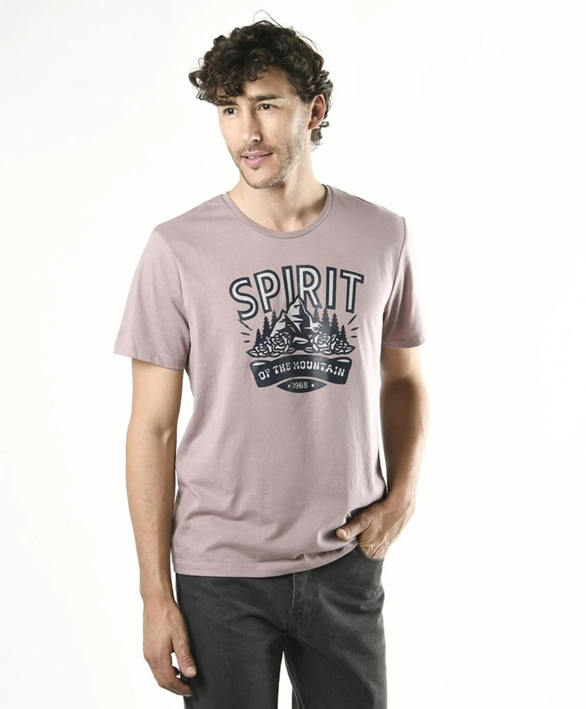 Polera hombre estampada spirit