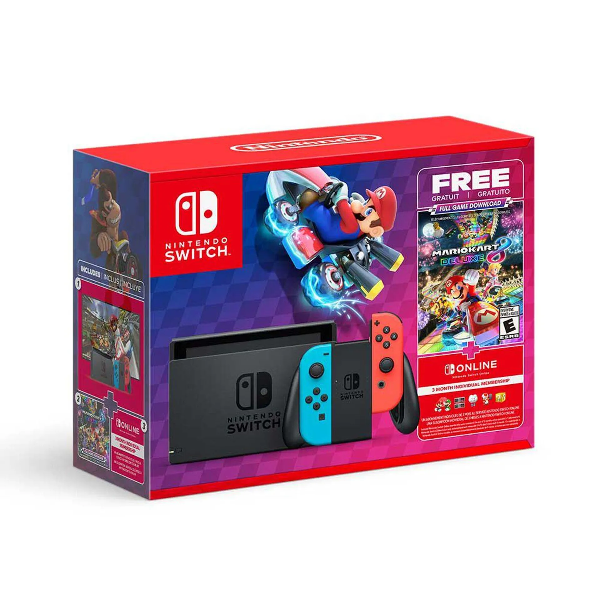 Consola Nintendo Switch Neon Mario Kart 8 Deluxe Bundle