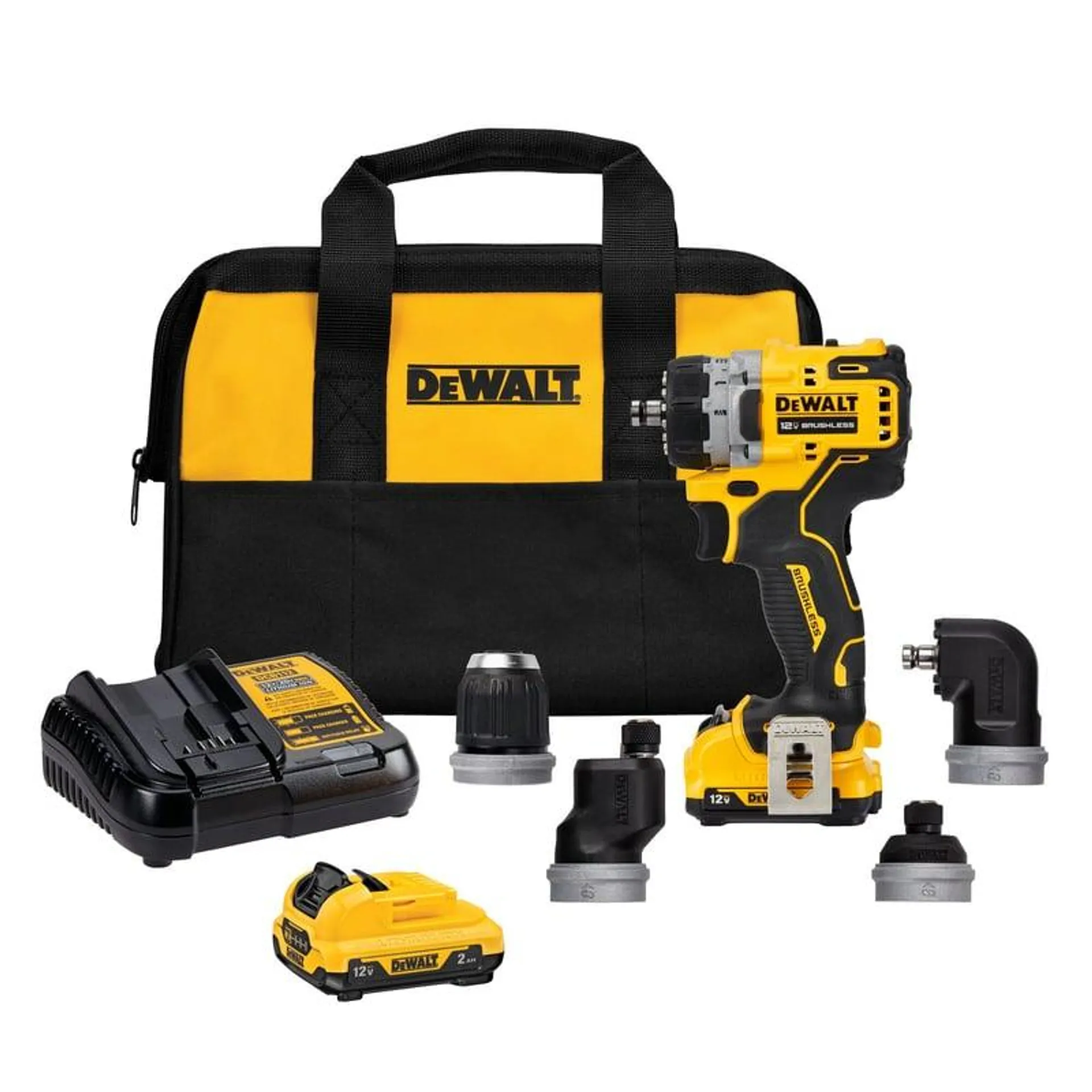 Kit Taladro/Atornillador 12V Multicabezal 5en1 XTREME™ DEWALT