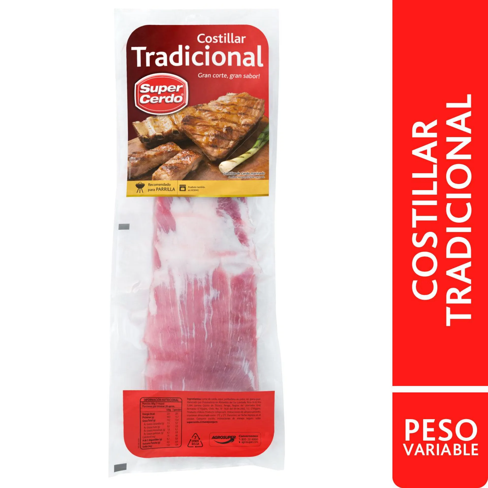 Costillar Super Cerdo Al Vacío kg