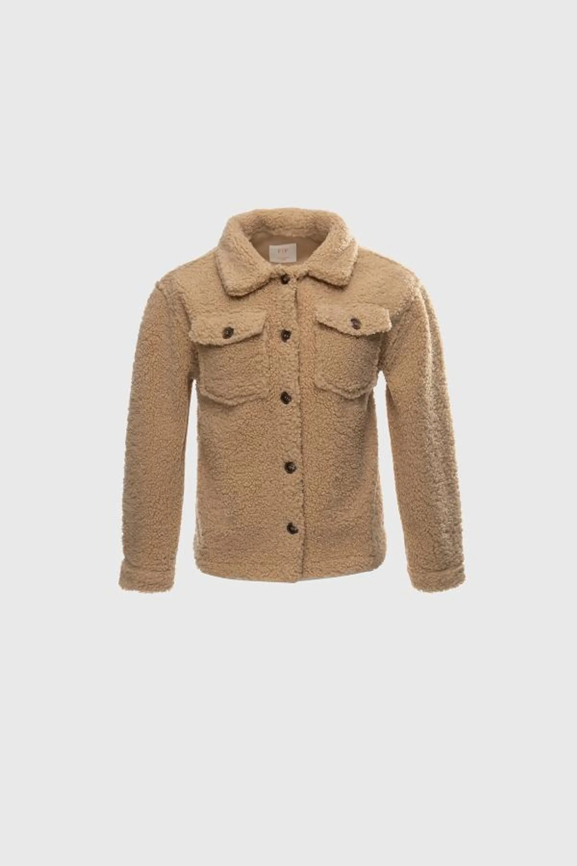 Chaqueta chiporro beige oscuro