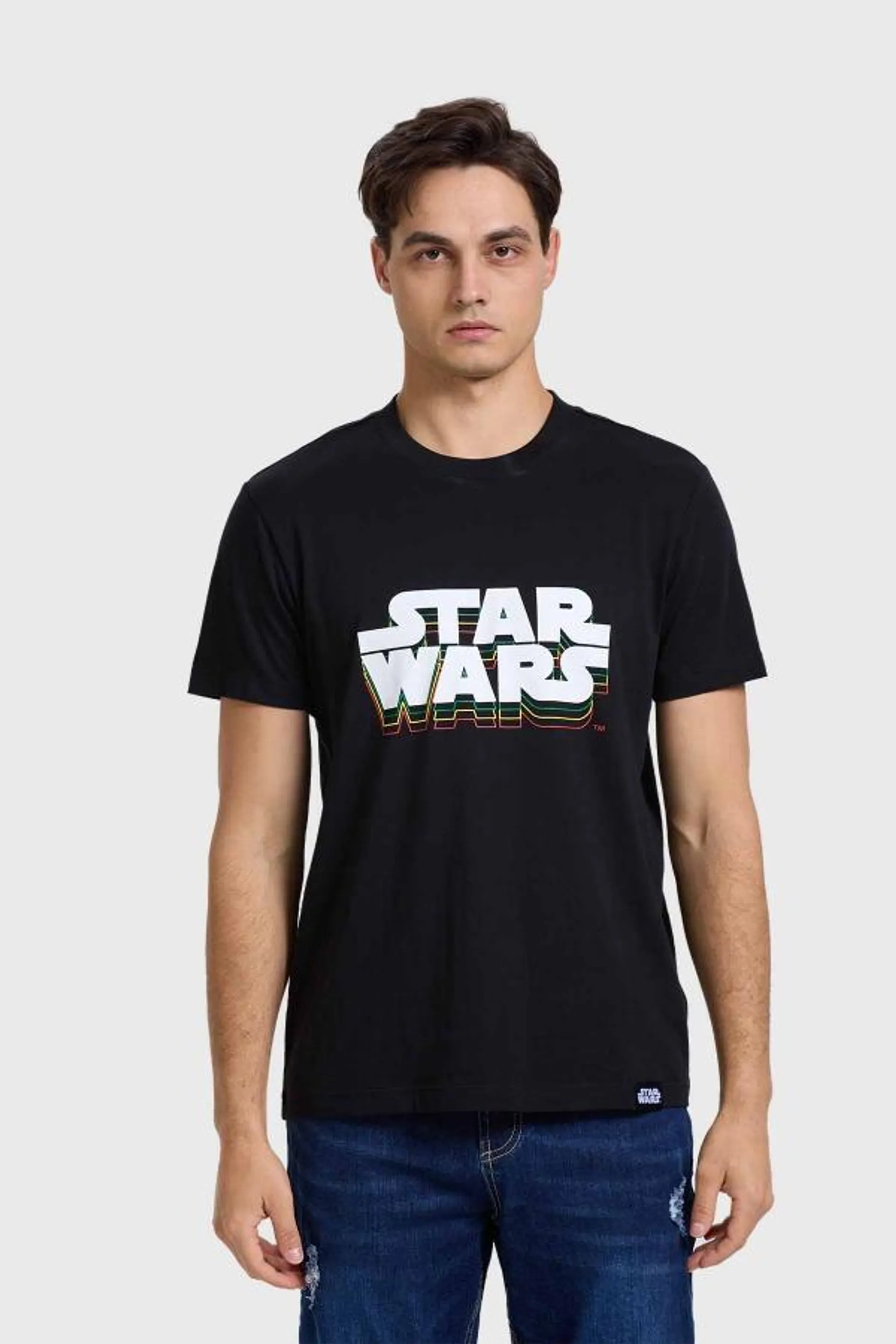 Polera hombre star wars negro