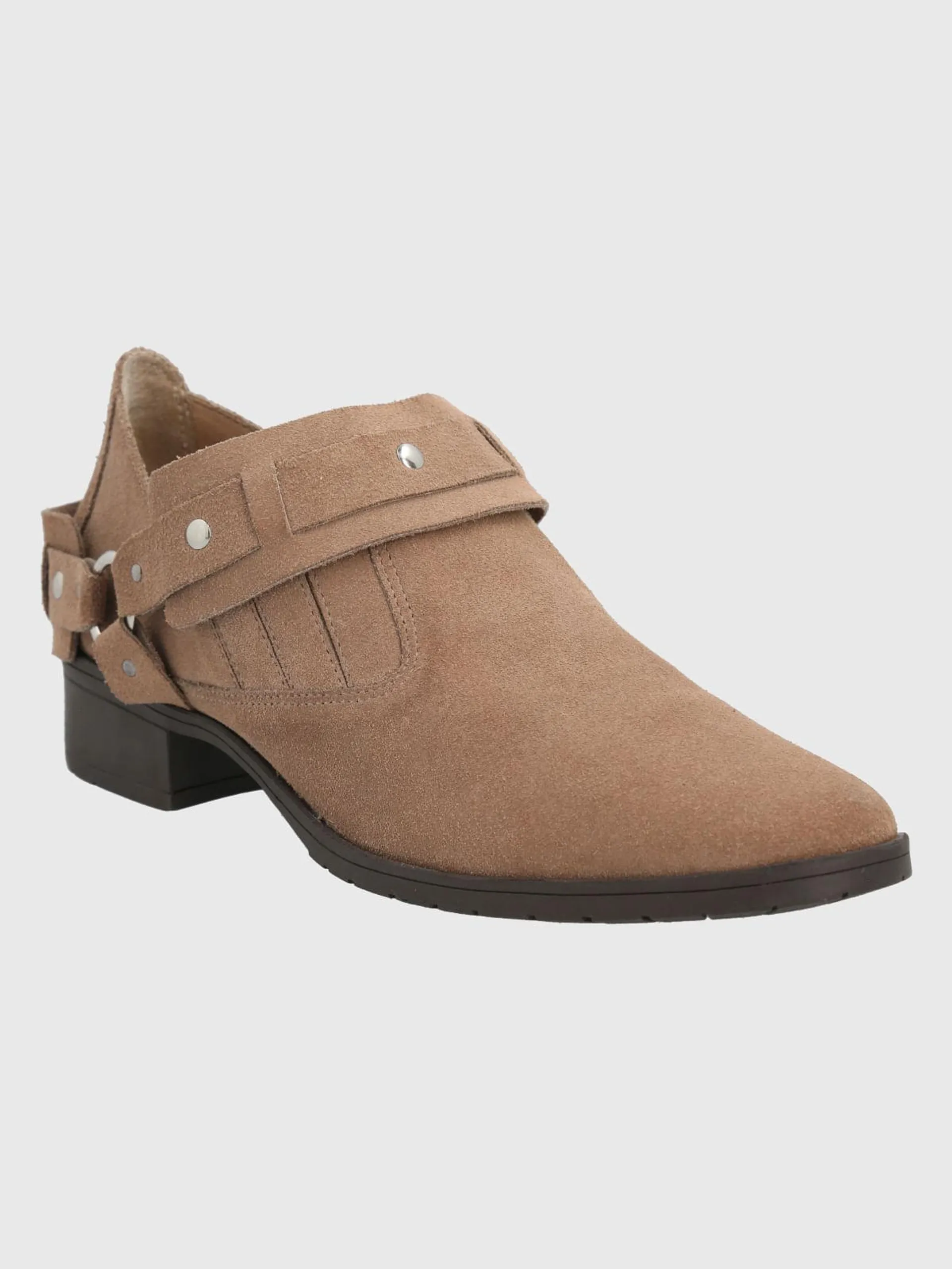 Botin Cuero Mujer Malga Taupe