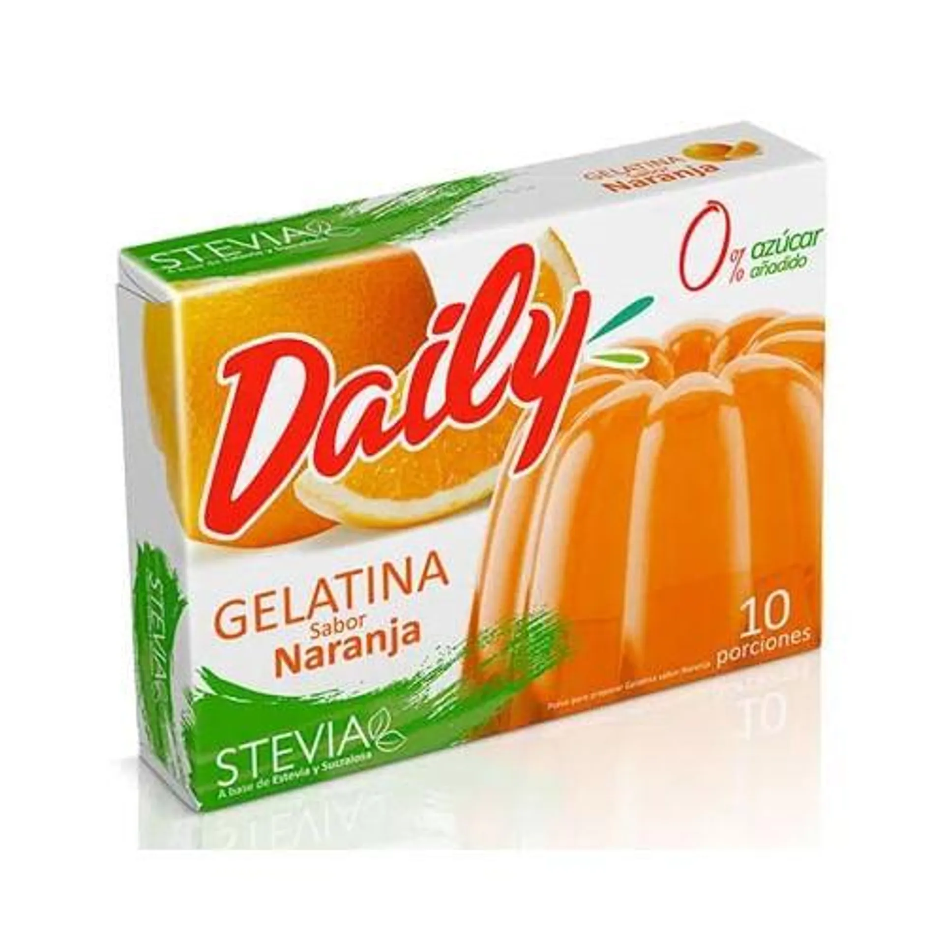 Gelatina naranja stevia