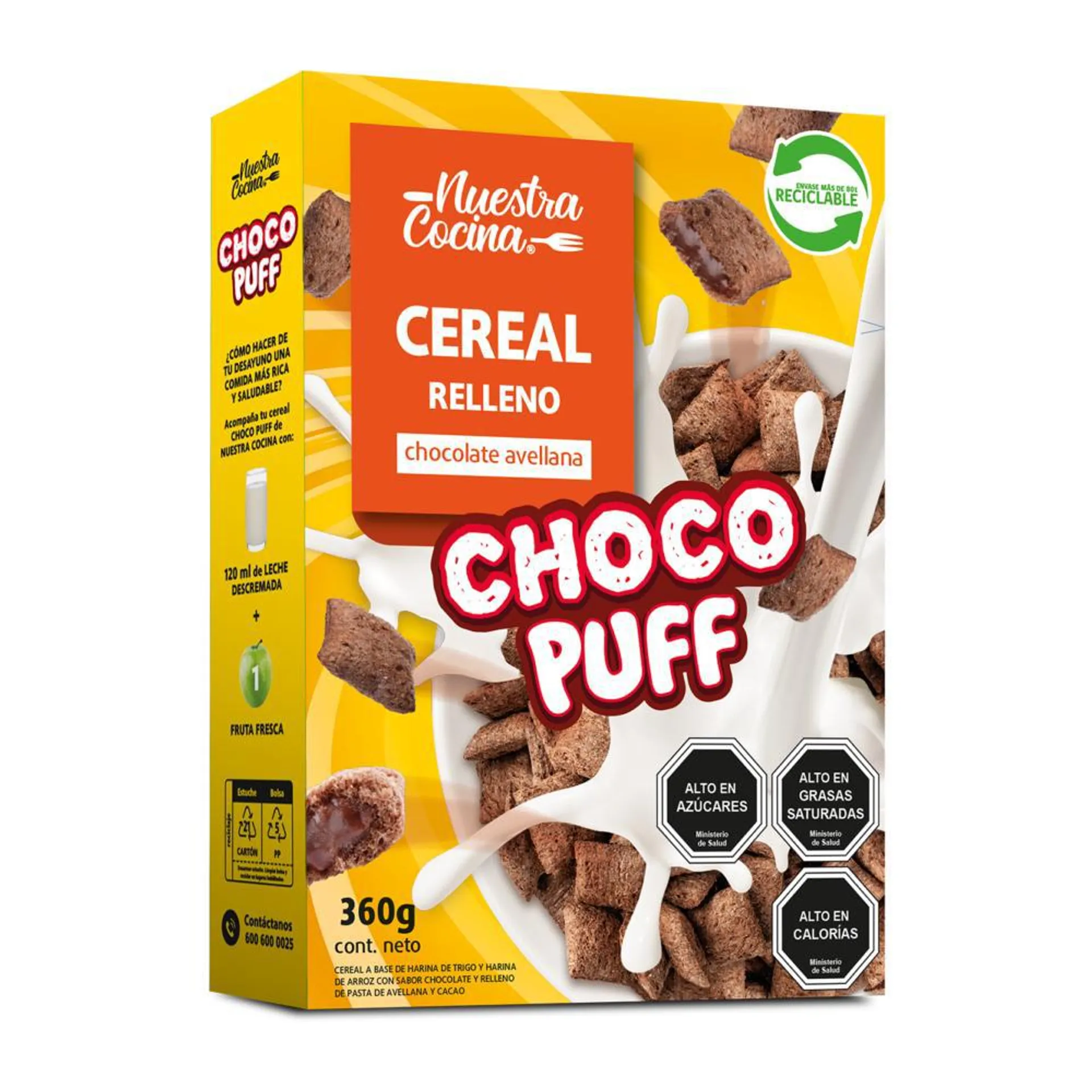 Cereal relleno chocolate avell...