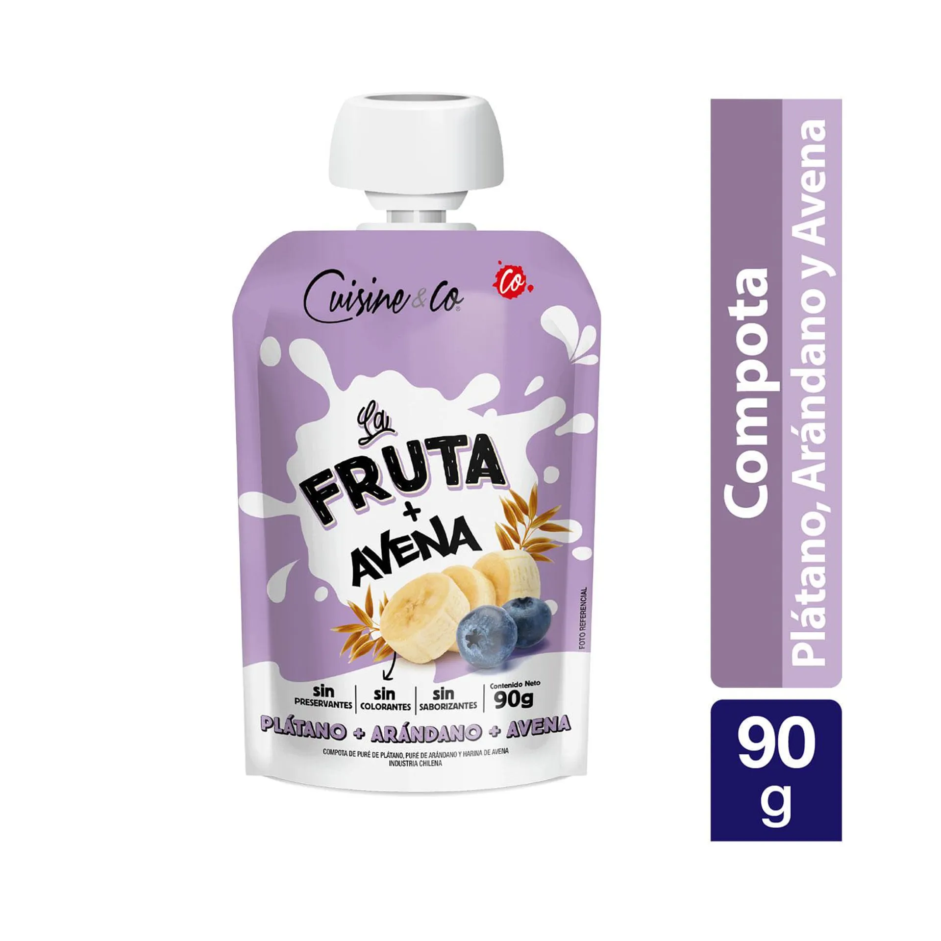 Compota plátano, arándano y avena 90 g