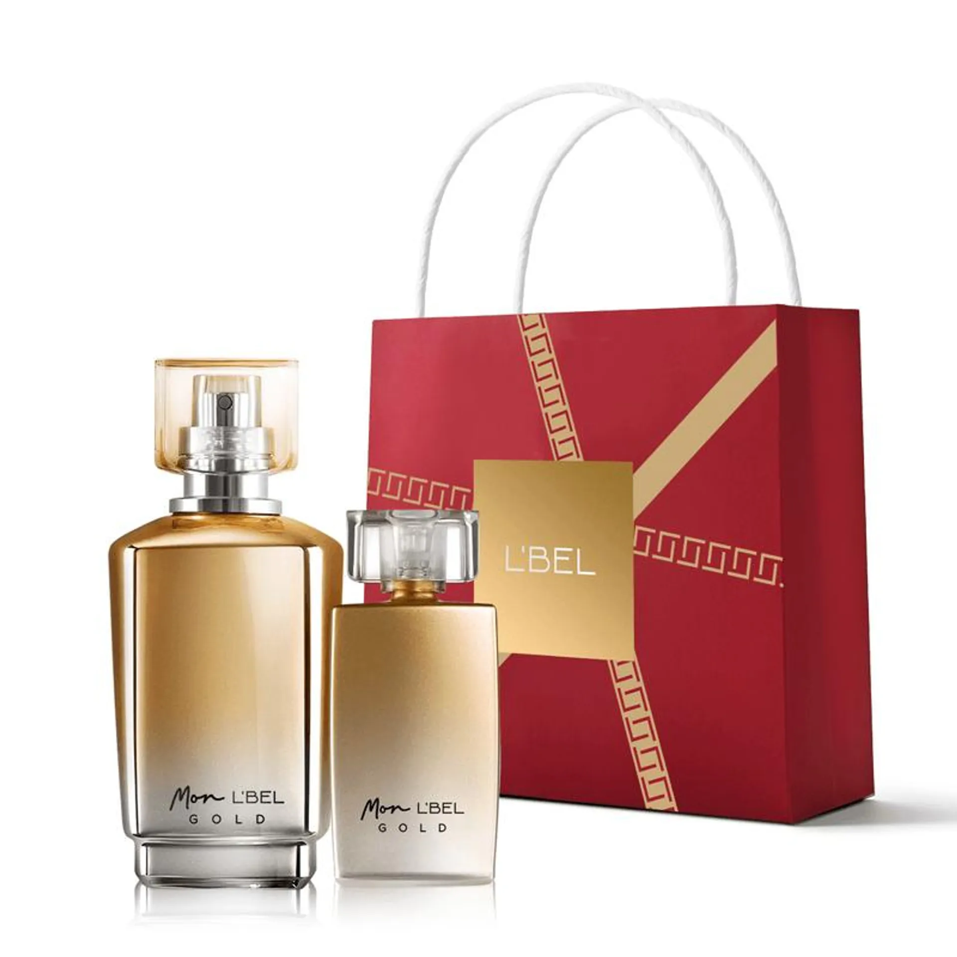 Set Fragancias florales femeninas Mon L'BEL Gold + Mon L'BEL Gold mini