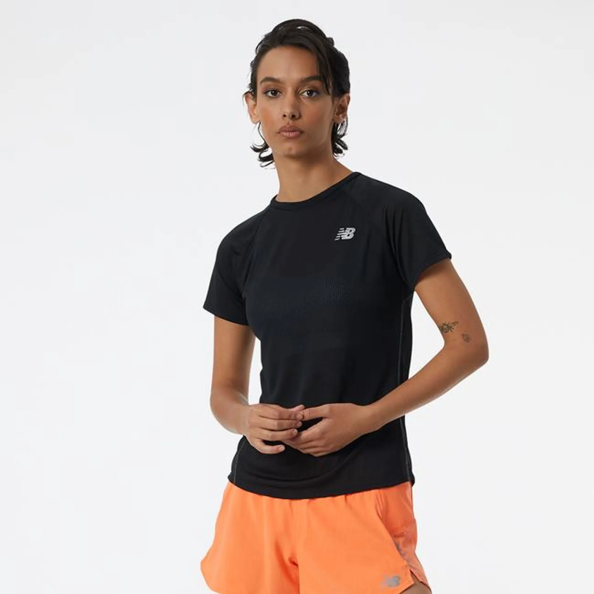 Polera Running Mujer New Balance Impact Run Negro