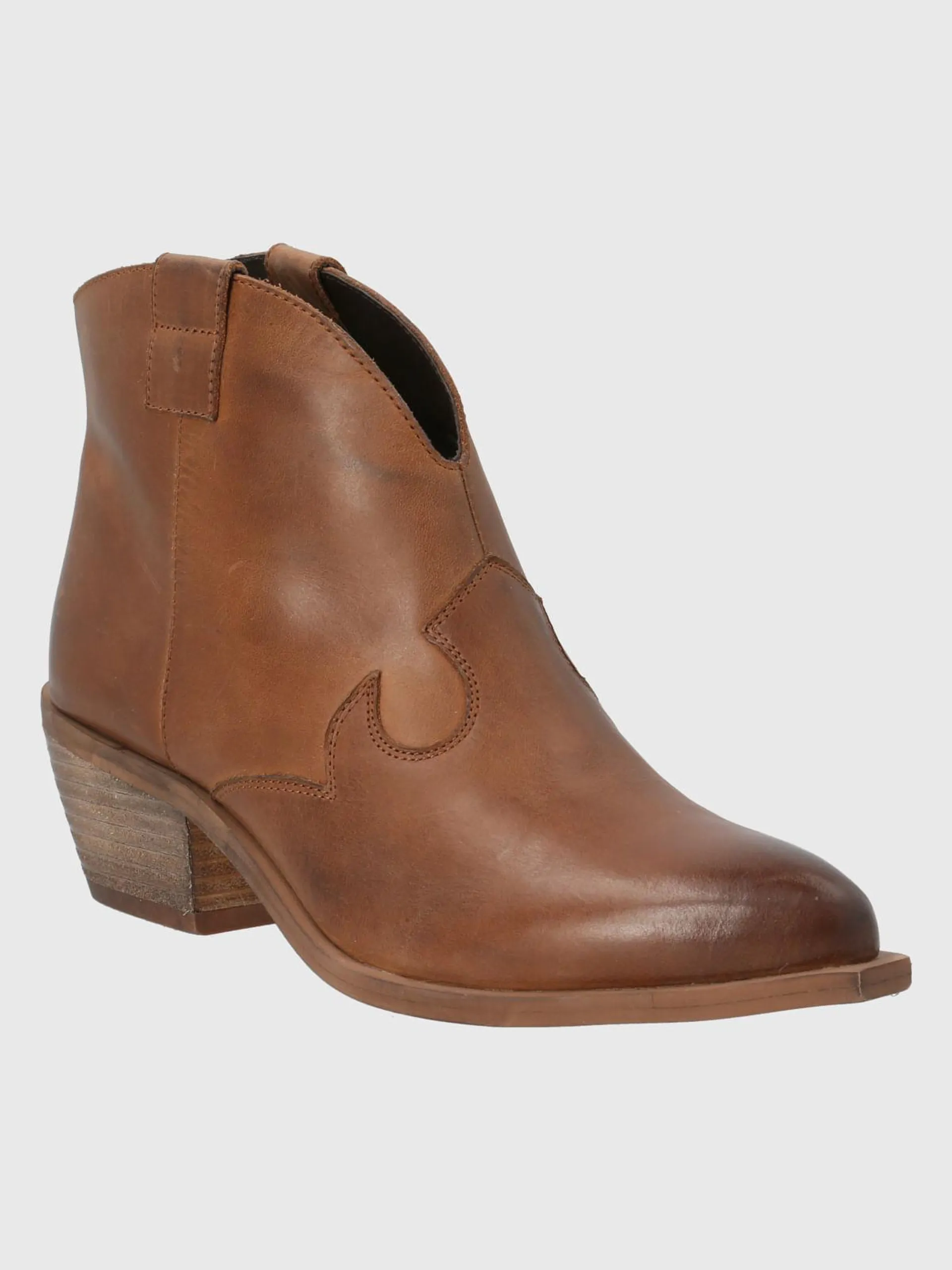 Botin Vaquero Cuero Mujer Nandrin Café