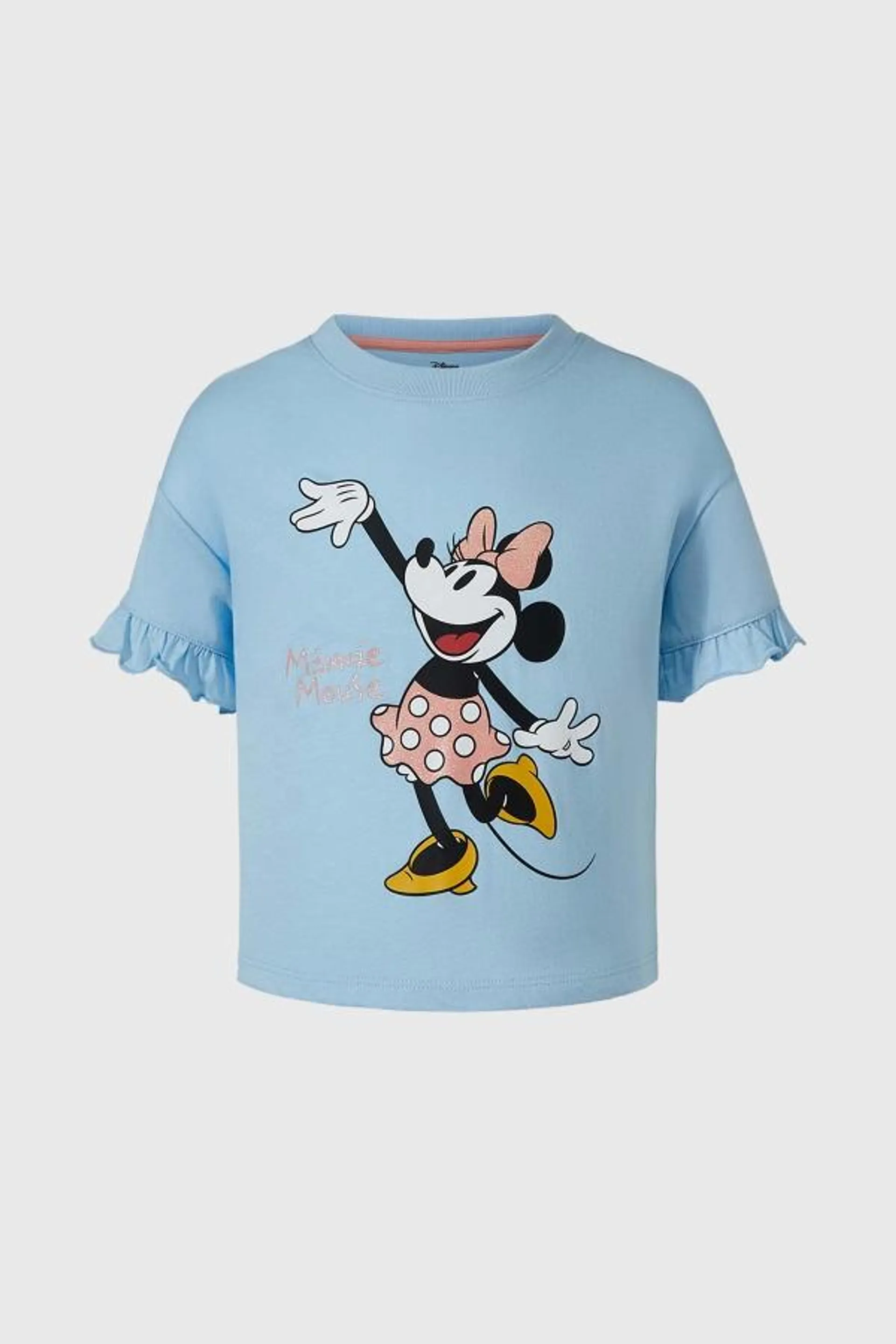 Polera niÑa mickey y sus amigos celeste