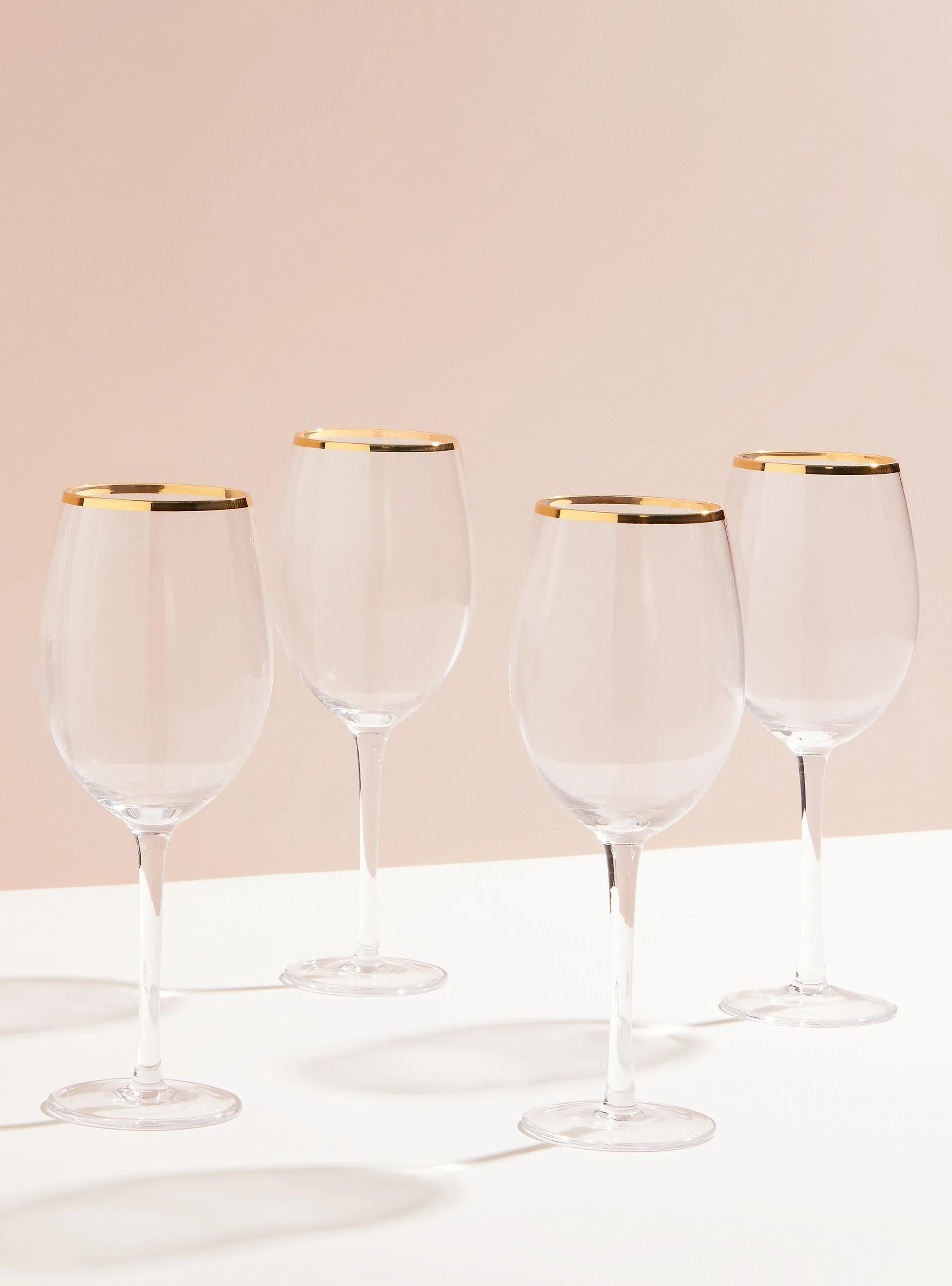 Set 4 Copas Vino Gold