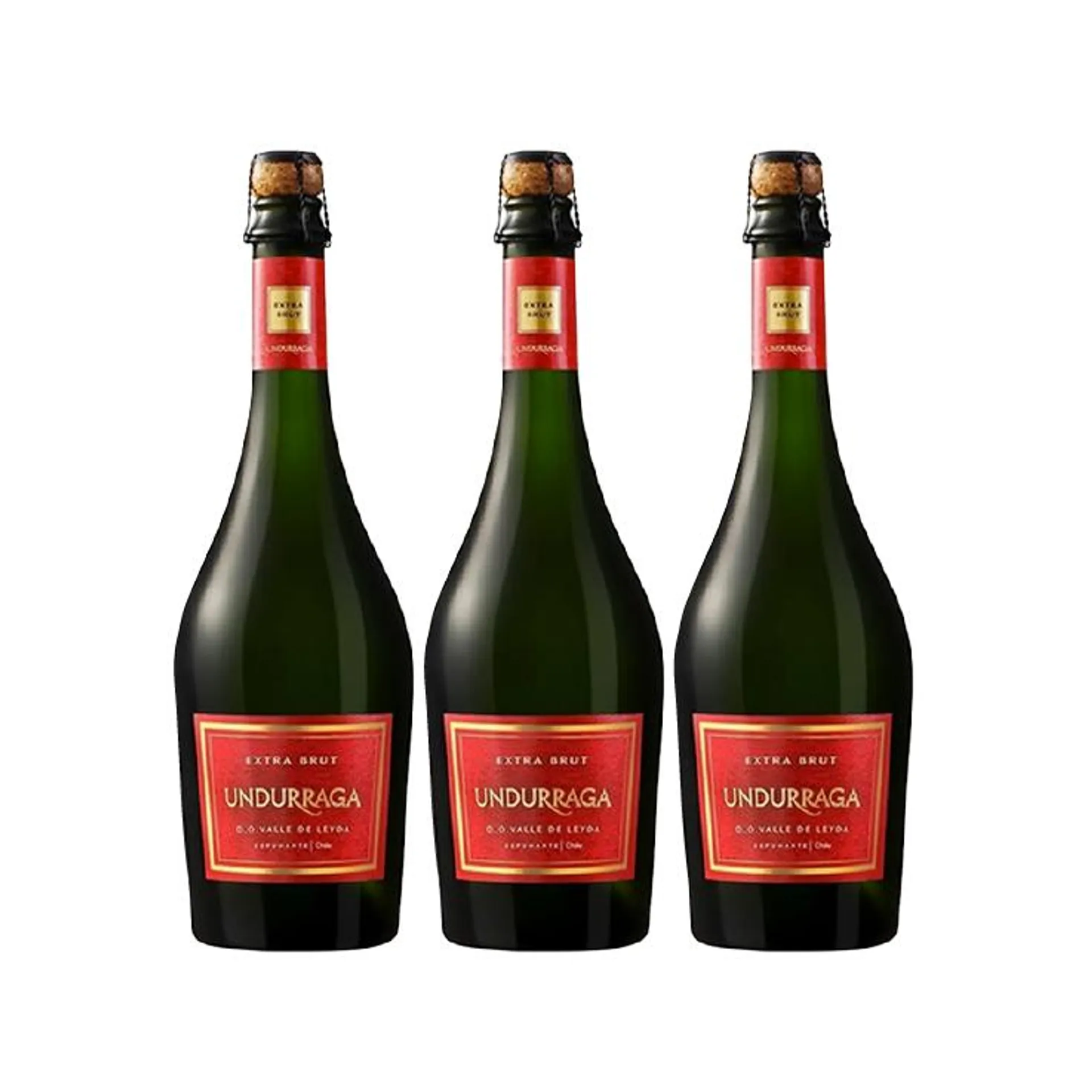 Espumante Undurraga Extra Brut Botella 750cc x3