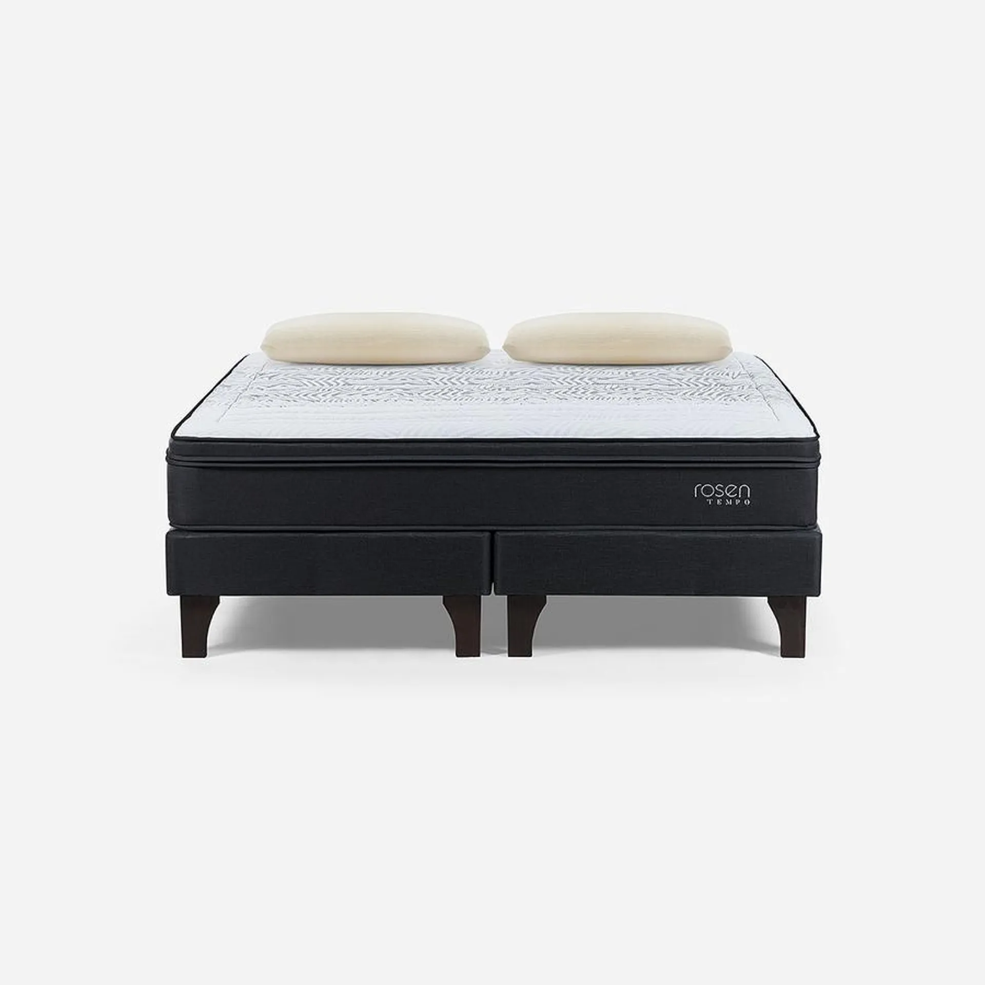 Cama Tempo 2 Plazas + Almohadas Esencial