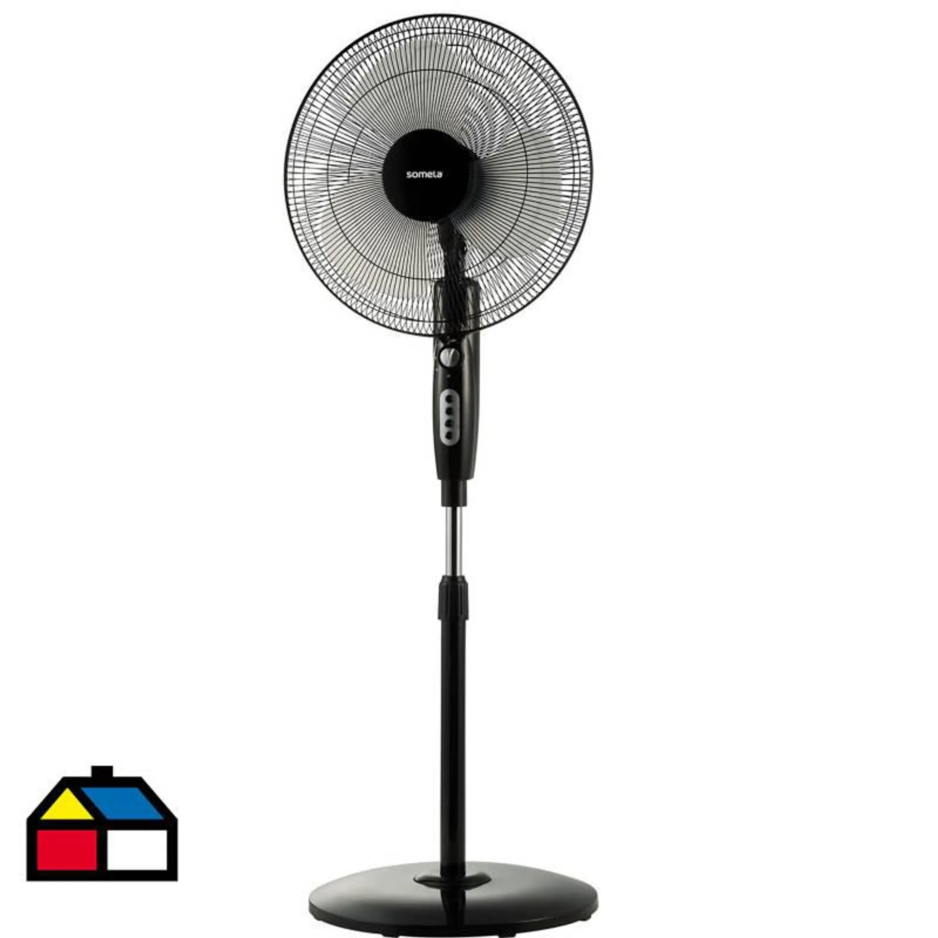 Ventilador de pedestal 16" gris