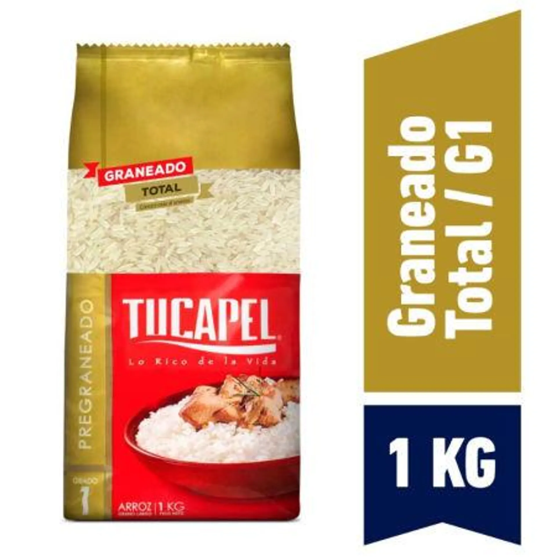 Tucapel - Arroz Pre graneado Grano Largo Bolsa, 1 kg