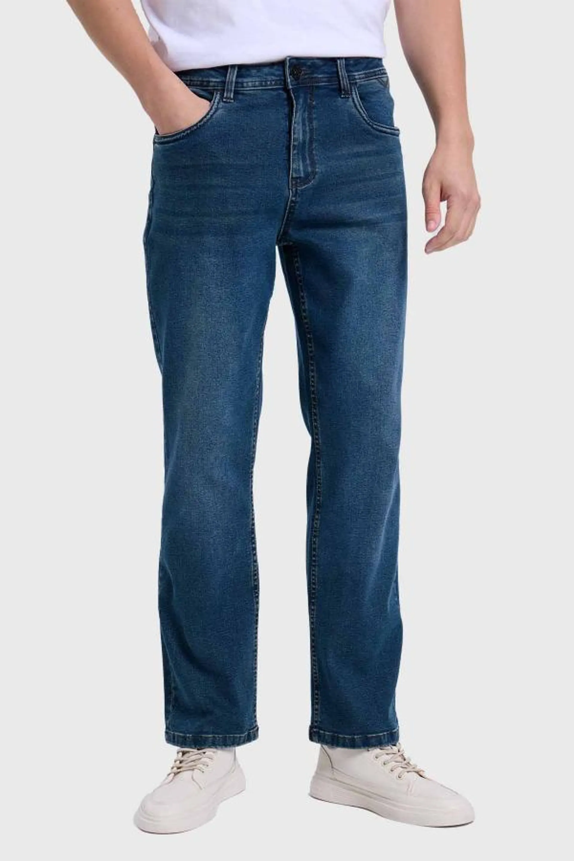 Jeans hombre straight 605 azul oscuro i