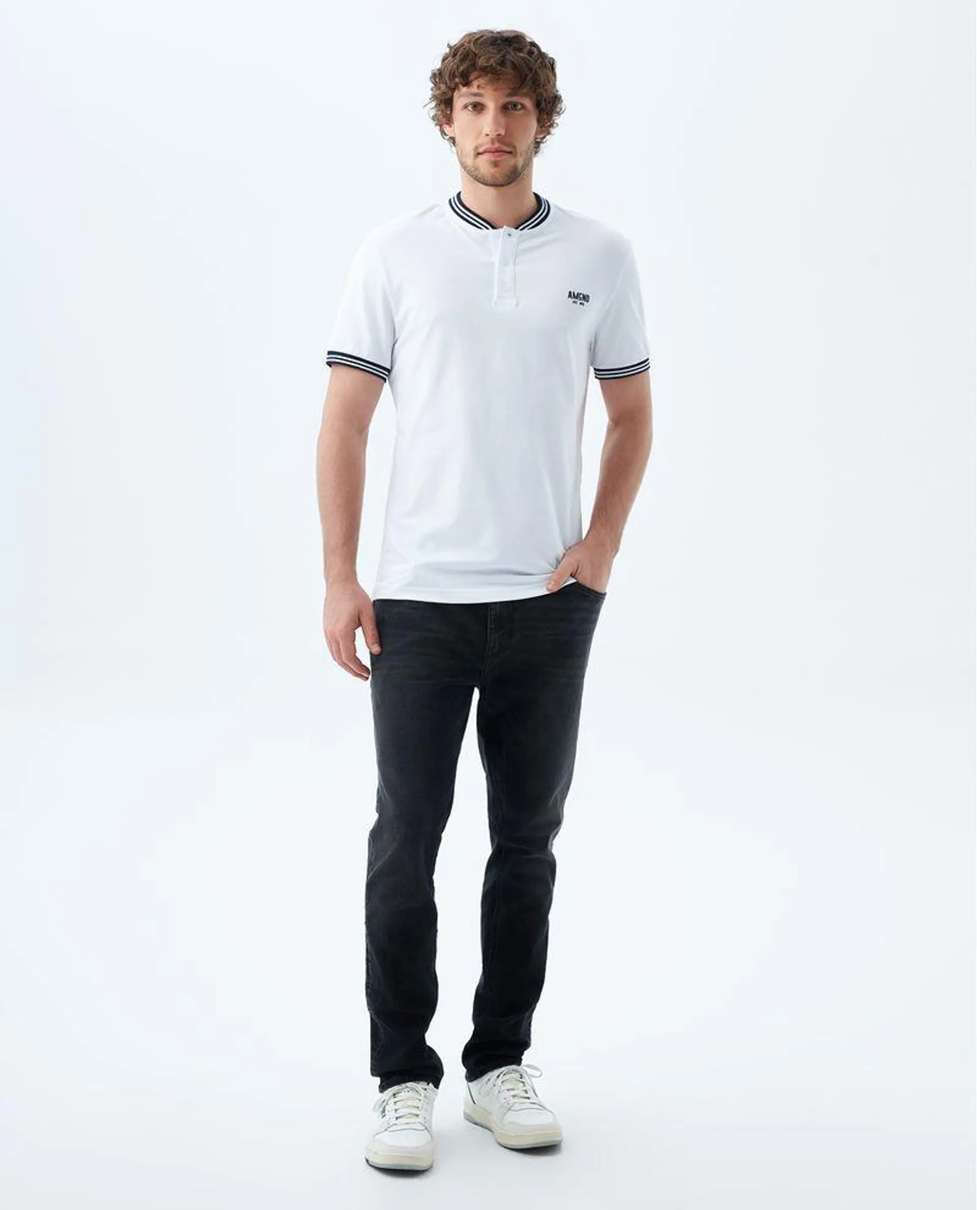 Polo con aplique AMCNO para hombre