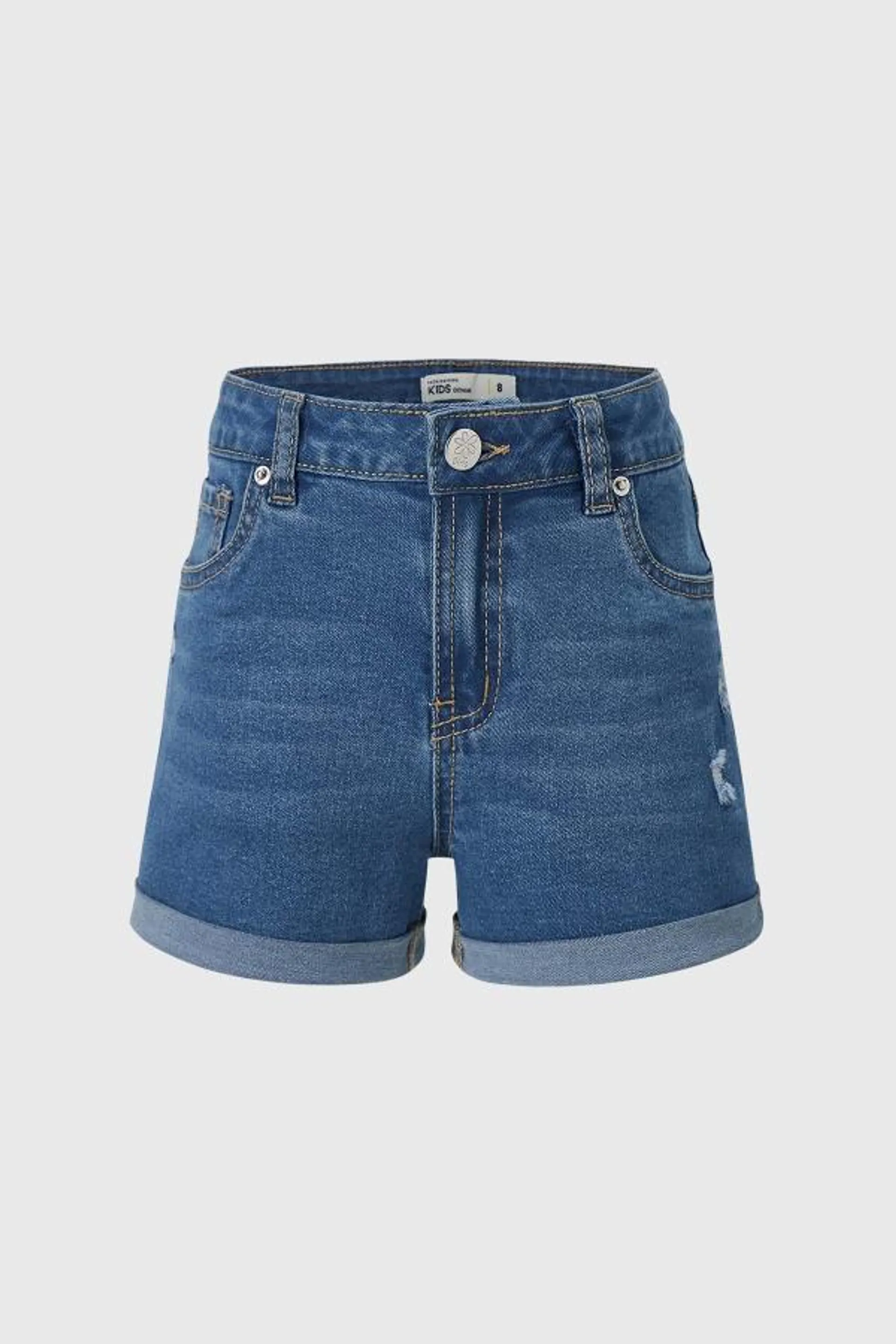 Short niÑa denim azul