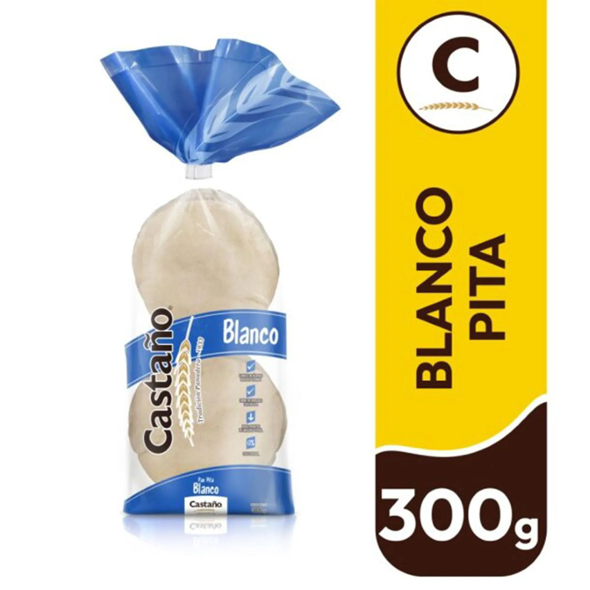 Pan pita blanco 8 un. 300 g