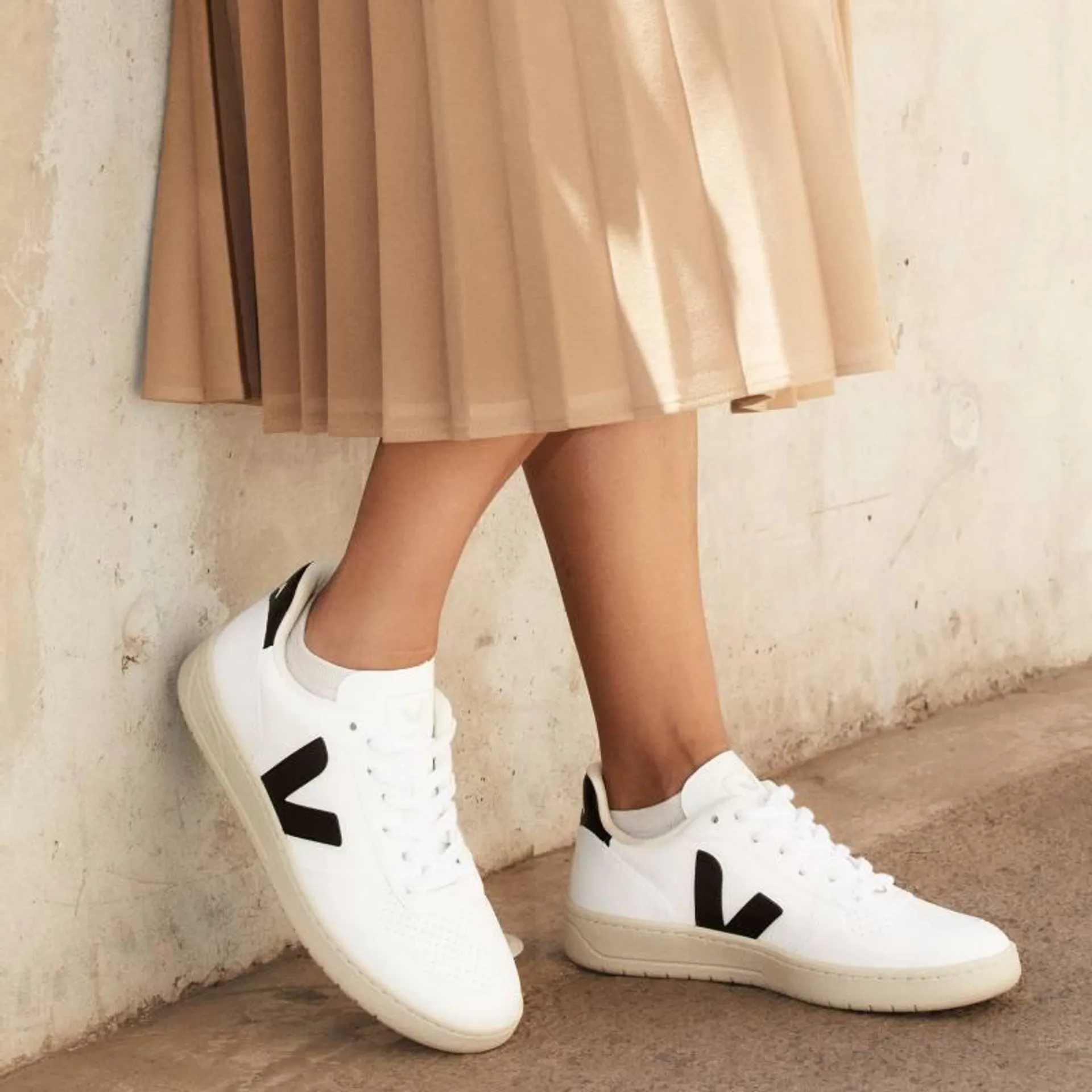 V-10 Zapatilla Urbana Mujer Cuero Blanco Veja