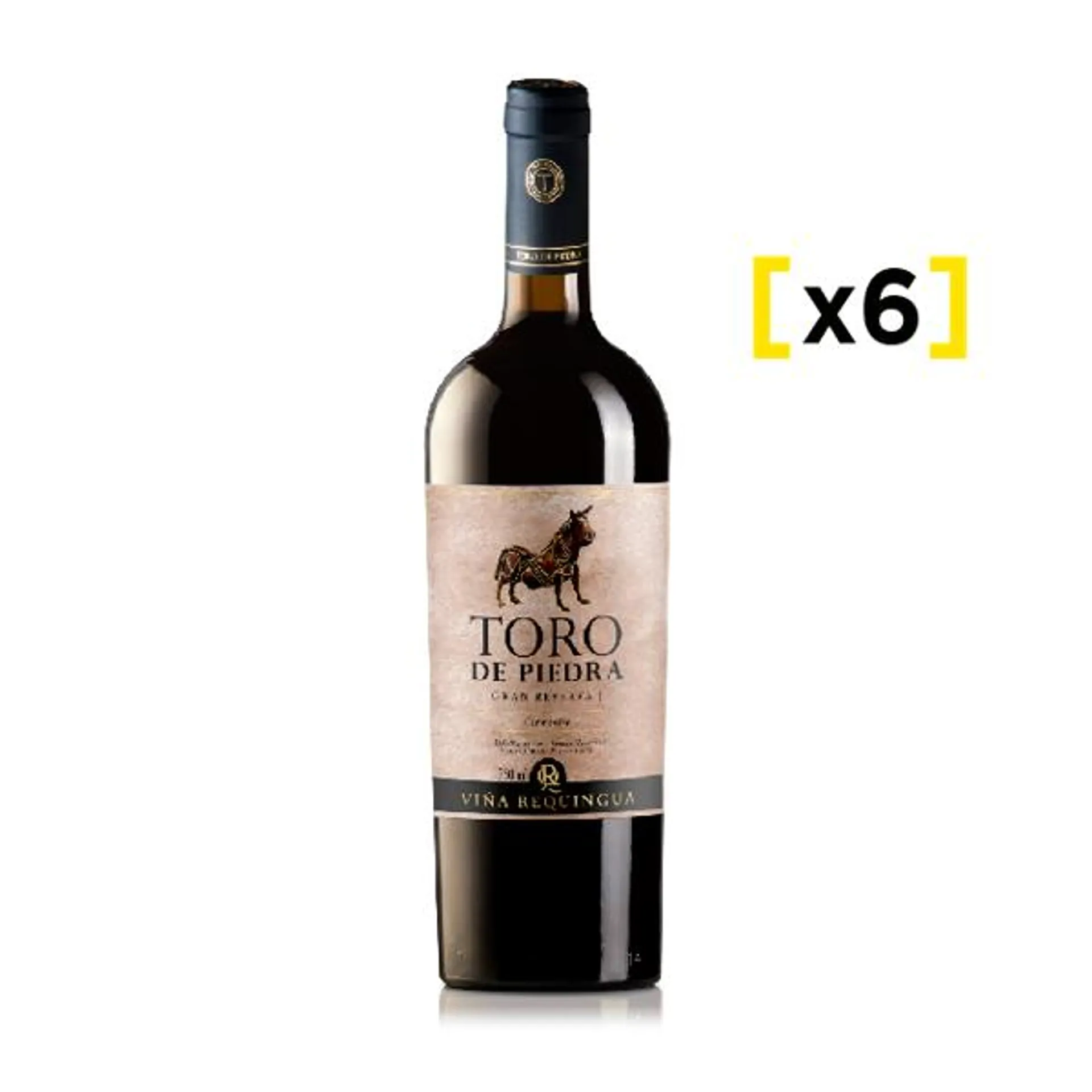 Vino Toro de Piedra Gran Reserva Carmenere x6 750cc