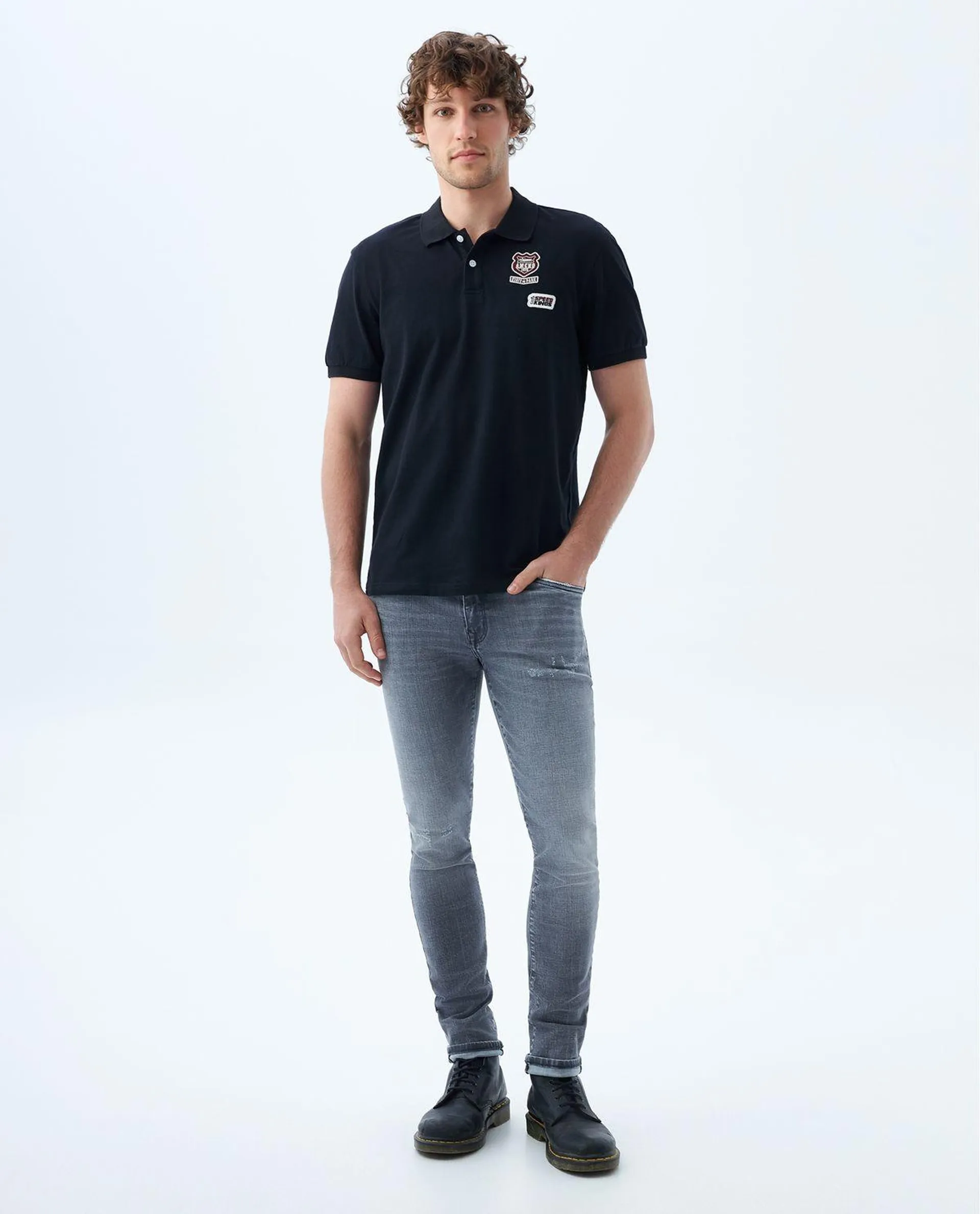 Camiseta tipo polo manga corta para hombre