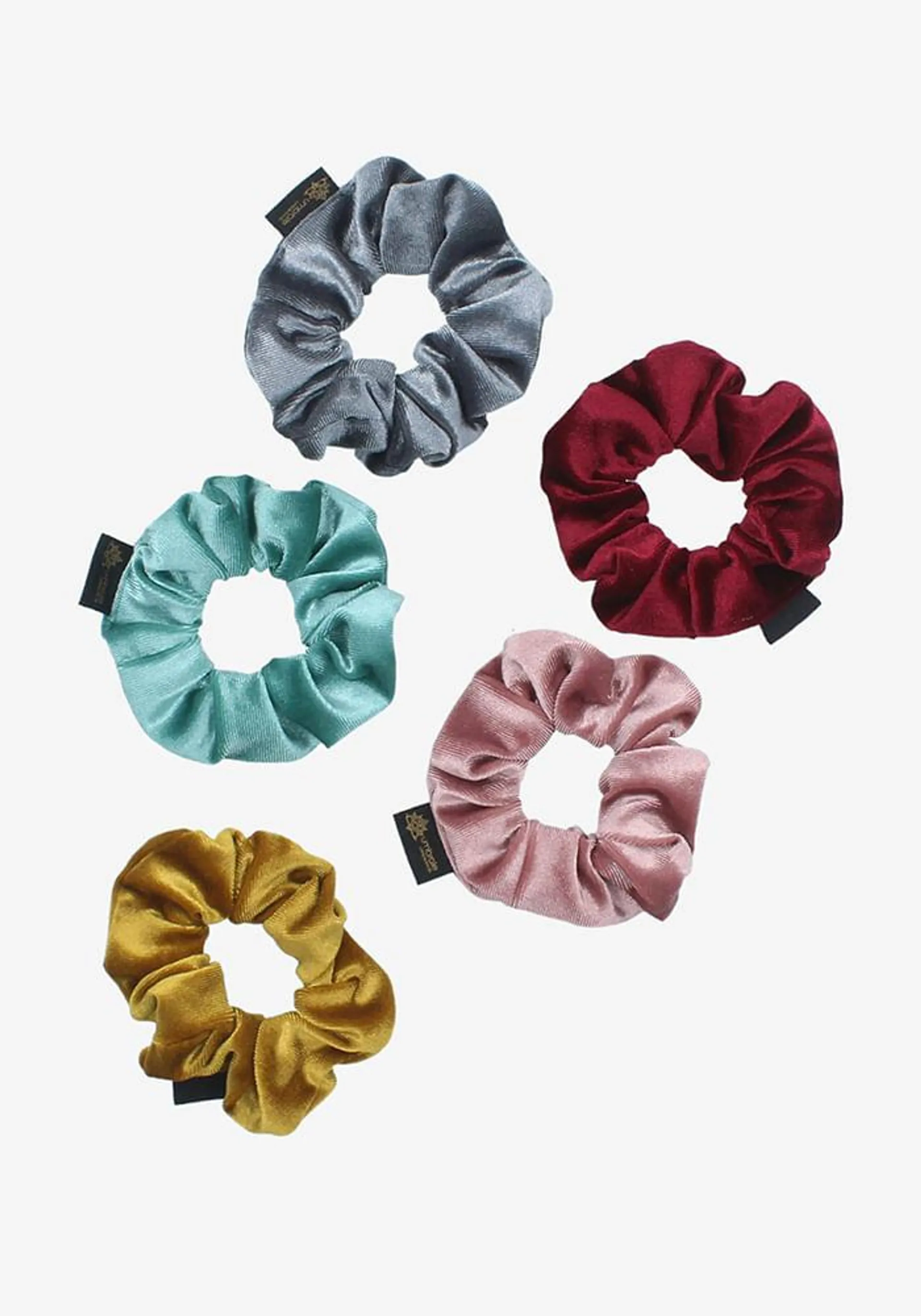 Cintillo-Pinche-Colet Pack Scrunchies Colores 5 Piezas