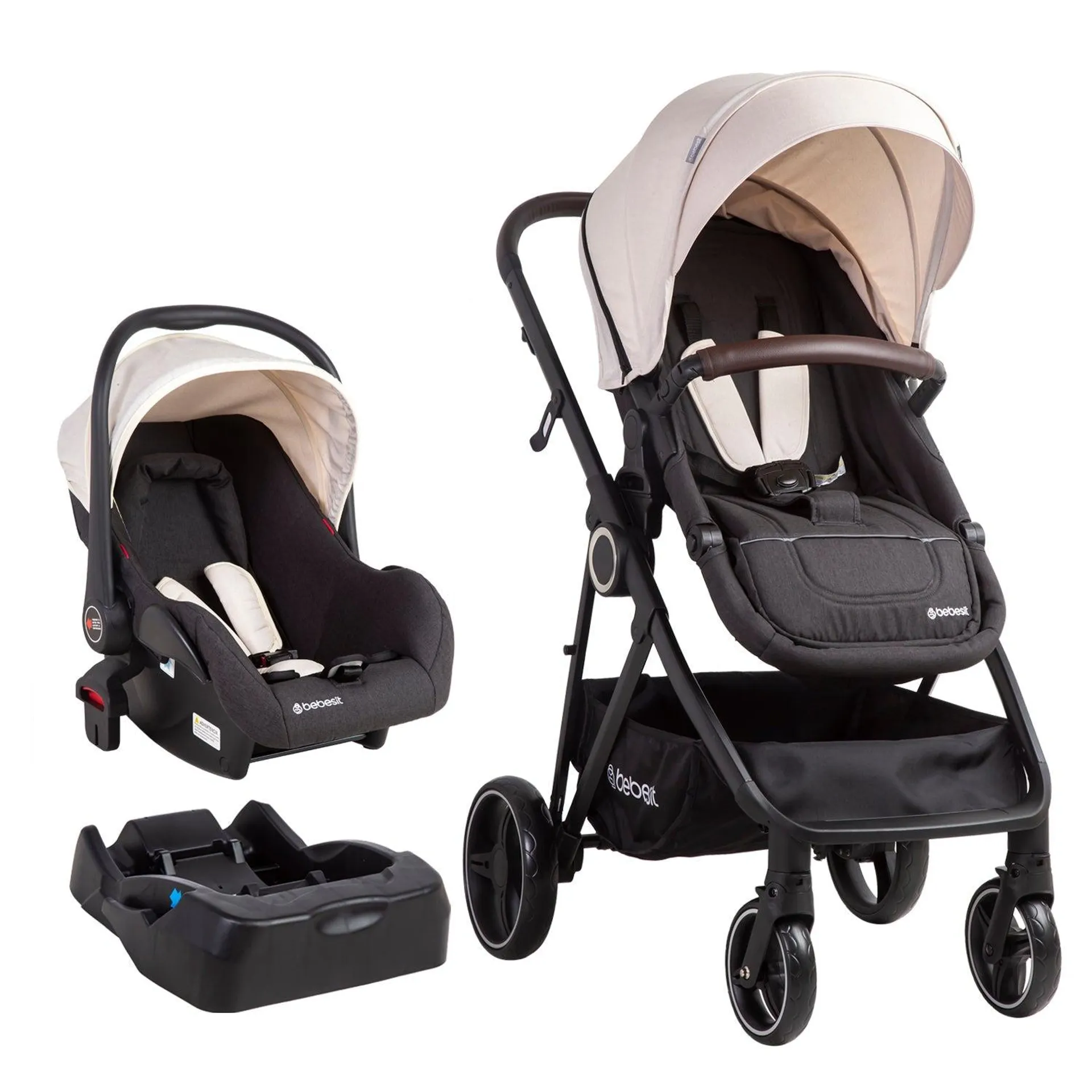 Coche Cuna Travel System Cosmos Beige