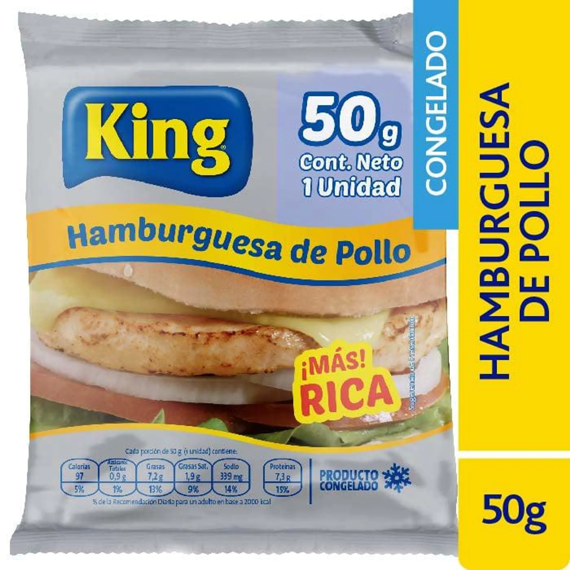 Hamburguesa Pollo King 50G