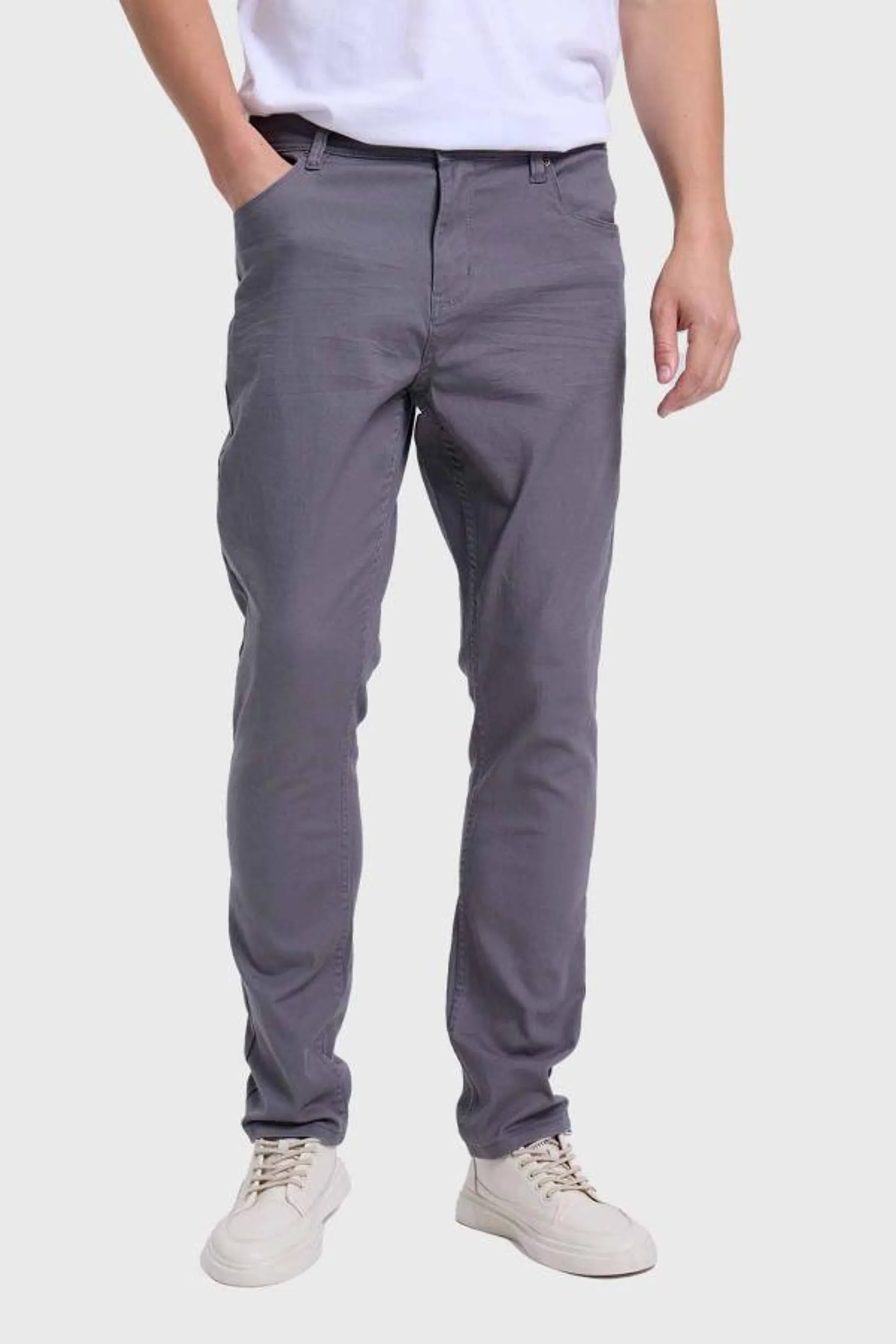 Jeans hombre slim color gris i