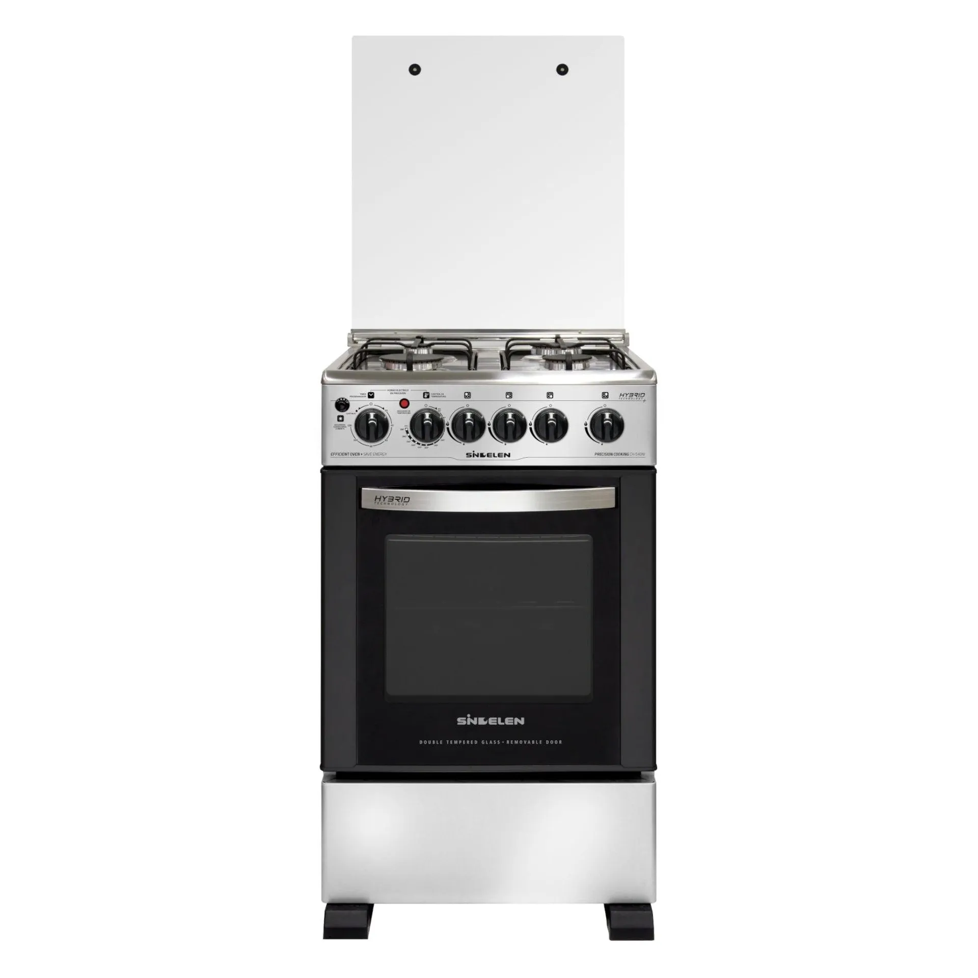 Cocina A Gas Híbrida C/horno Eléctrico CH-540NI 4 Quemadores Sindelen