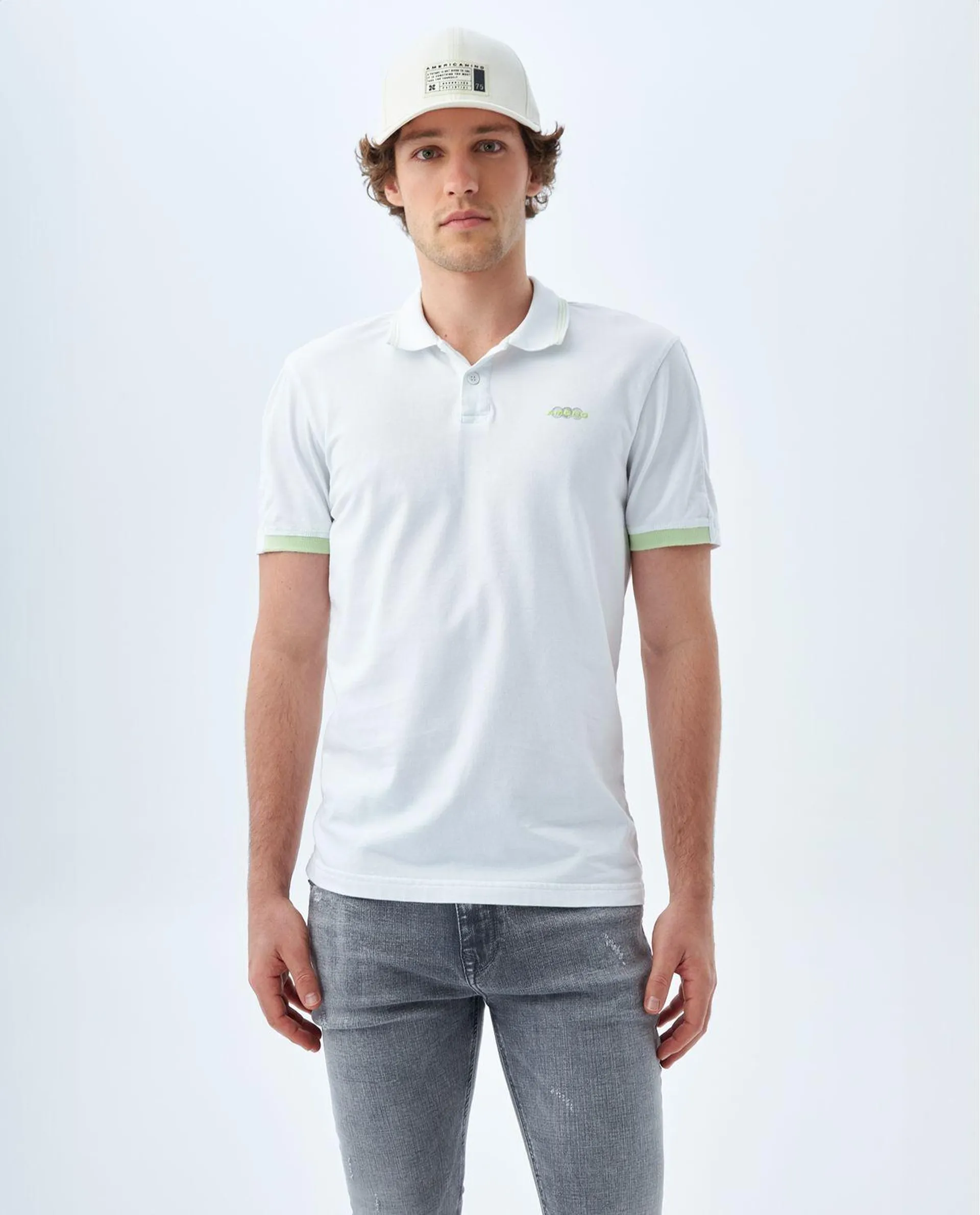 Polo con estampado localizado para hombre