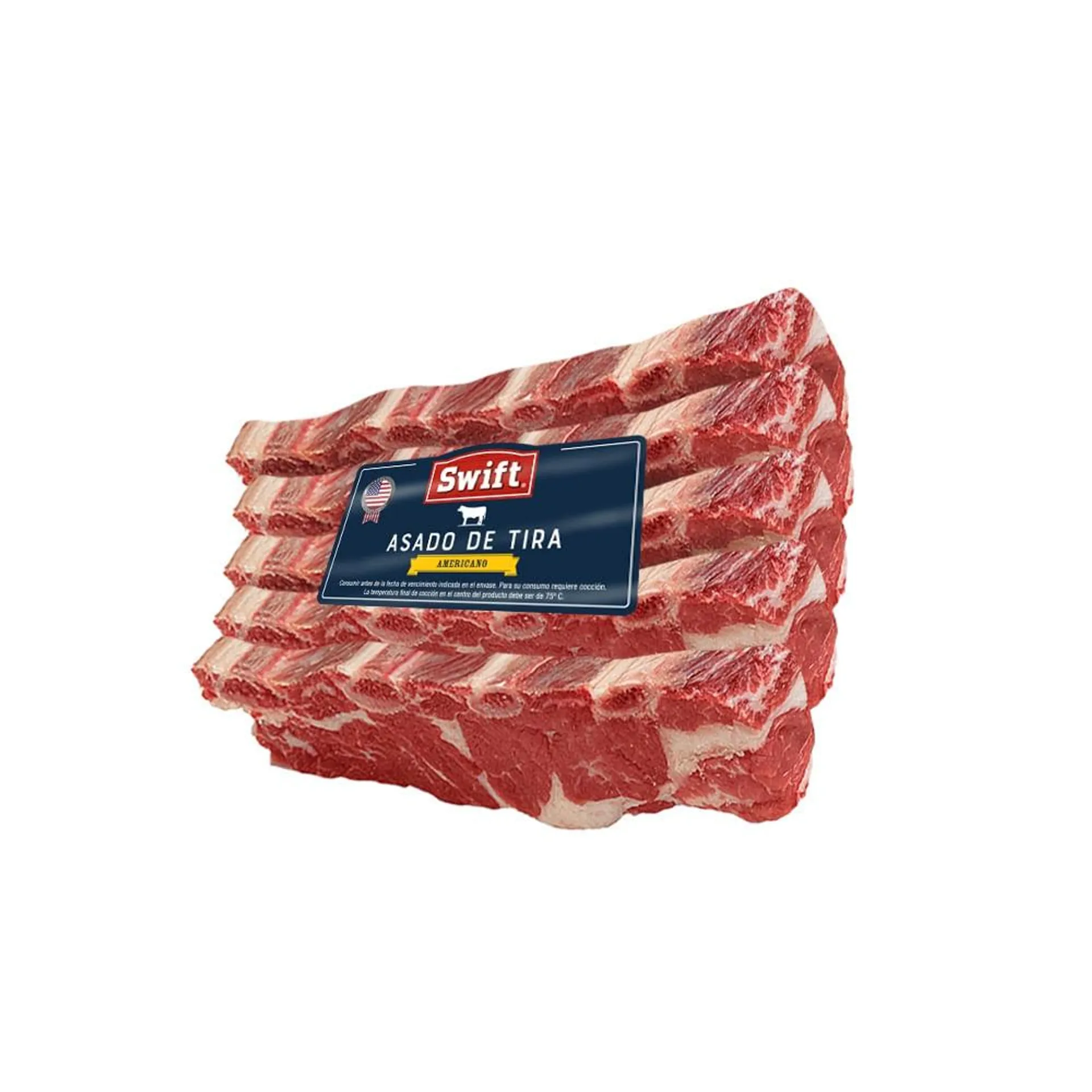 Asado de tira vacuno Swift Beef banderita 1.1 Kg