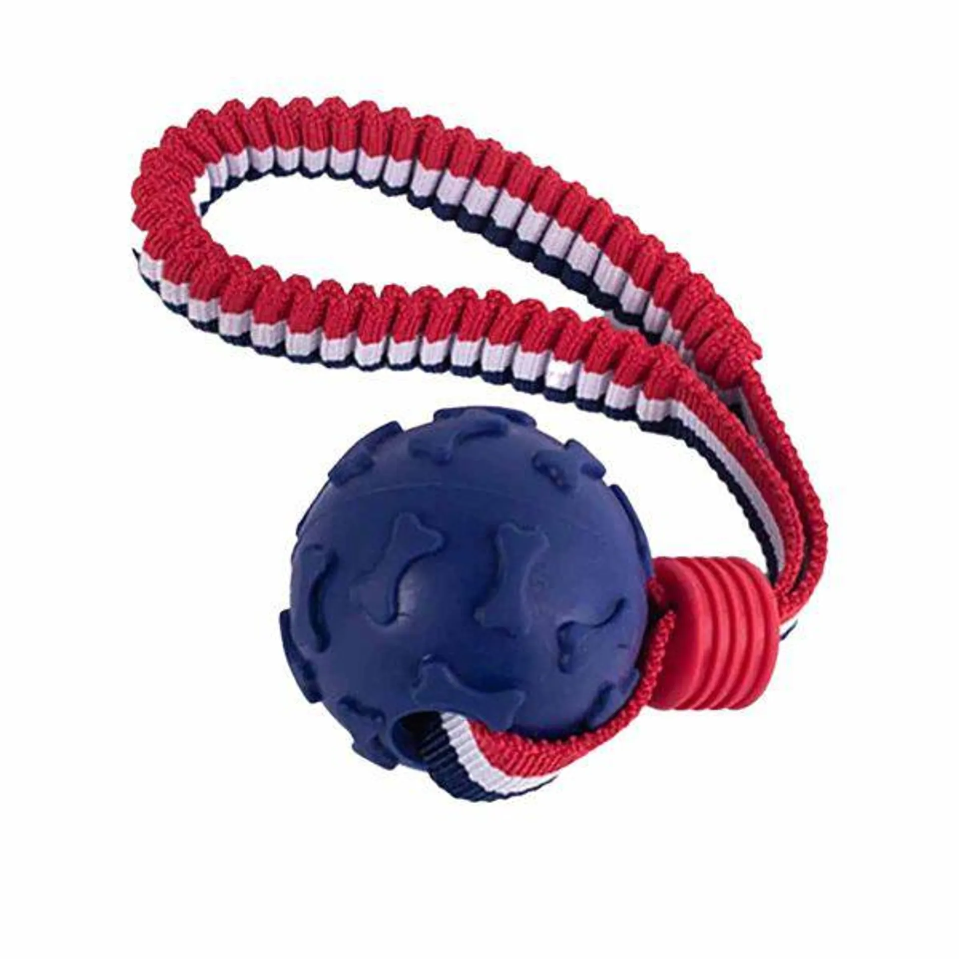 Juguete Pelota con cuerda Retractil Azul/Rojo