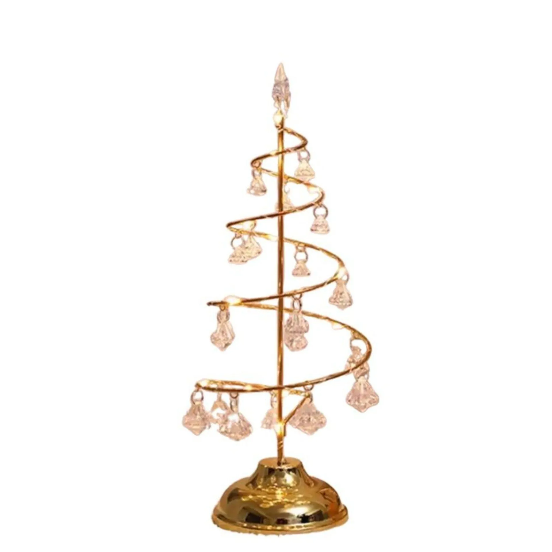 Árbol de Navidad Metálico con Luz Led Dorado - Bohemik