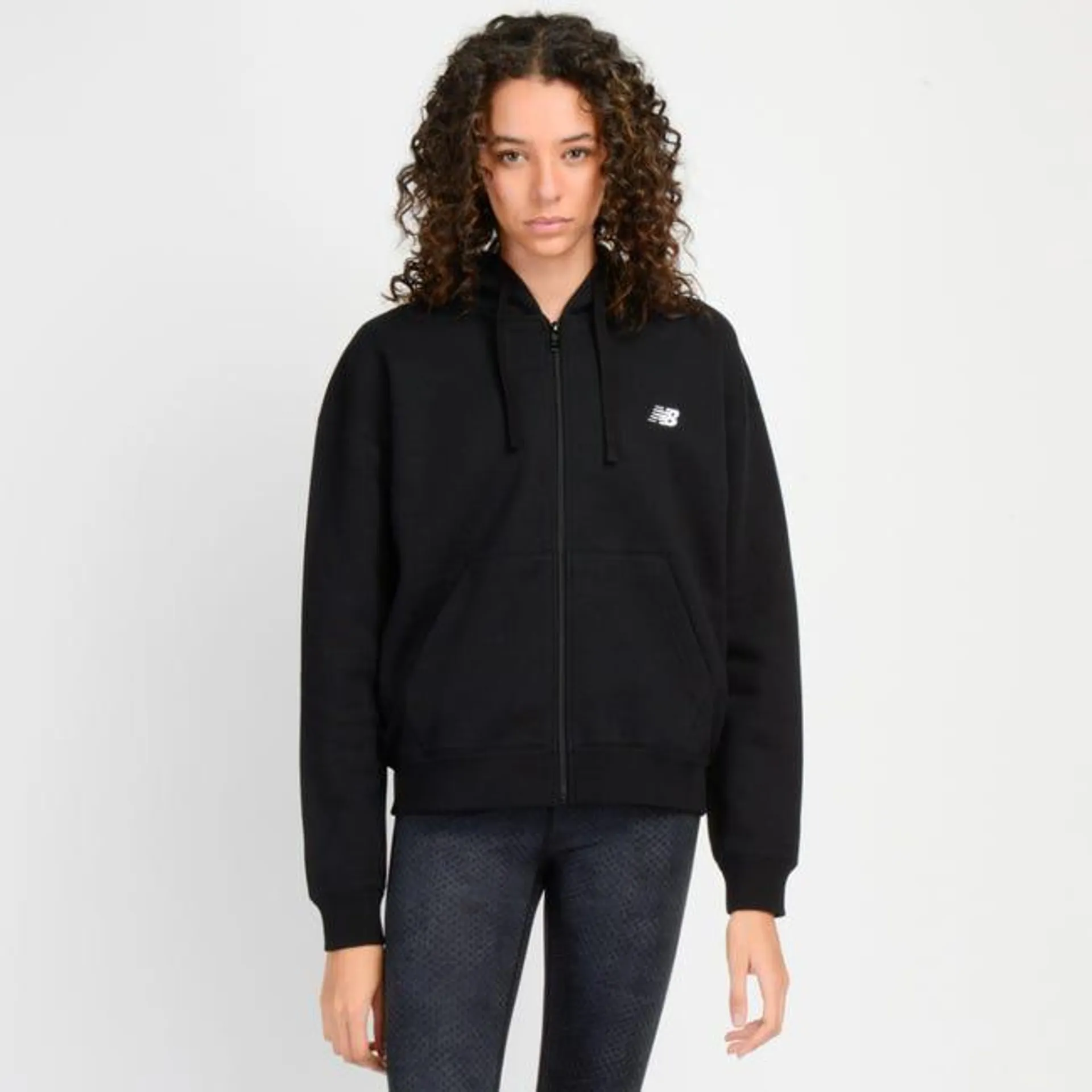 Polerón Lifestyle Mujer New Balance Sport Essentials French Terry Full Zip Negro