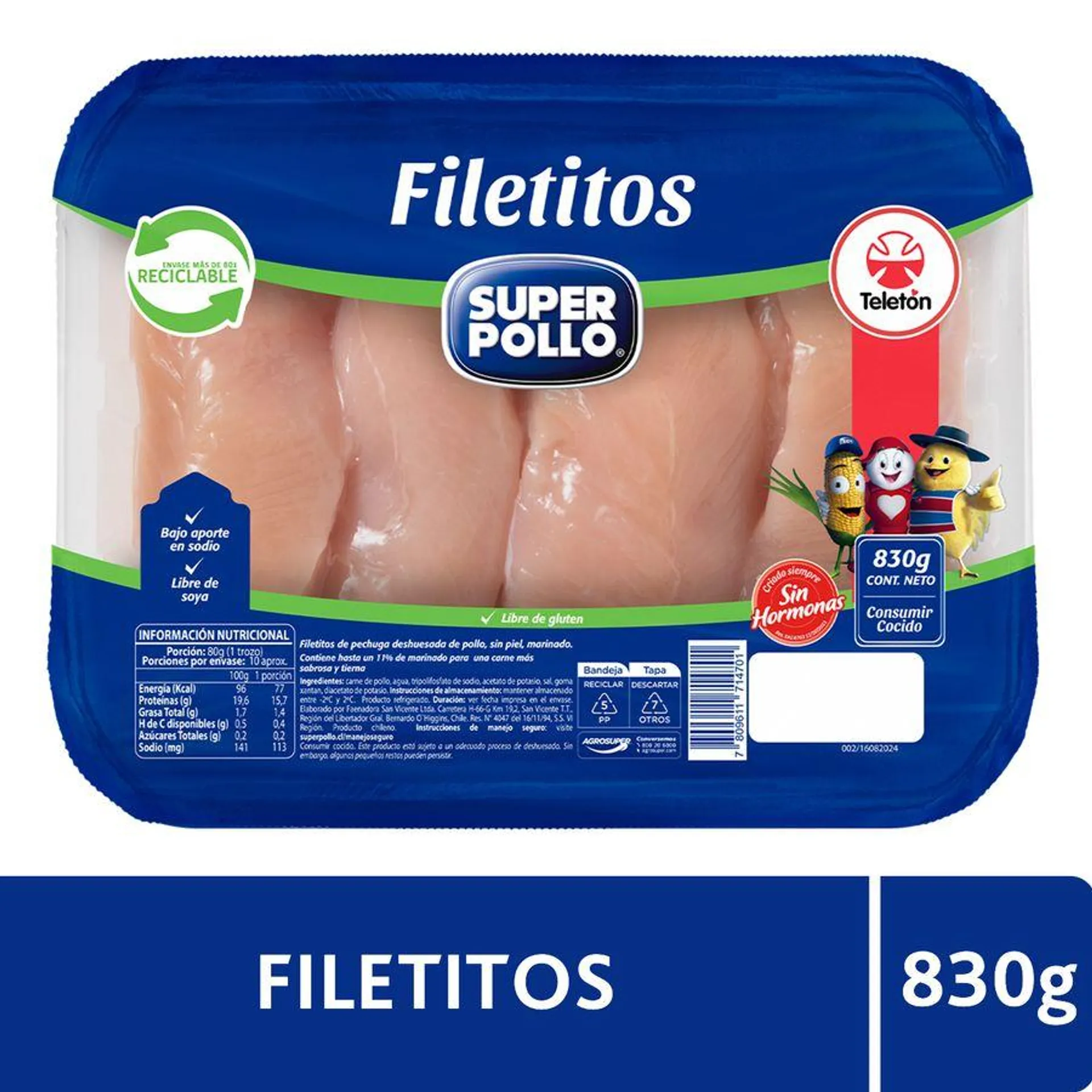 Filetitos de Pollo 830 g