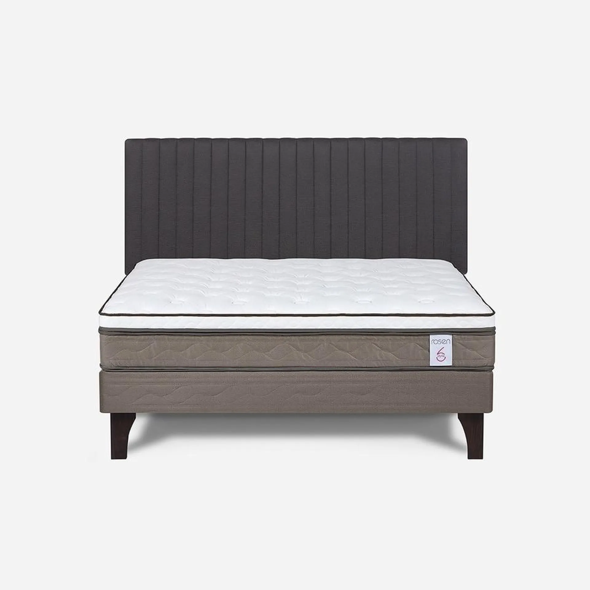 Cama New Style 6 de 2 Plazas + Respaldo Lucio