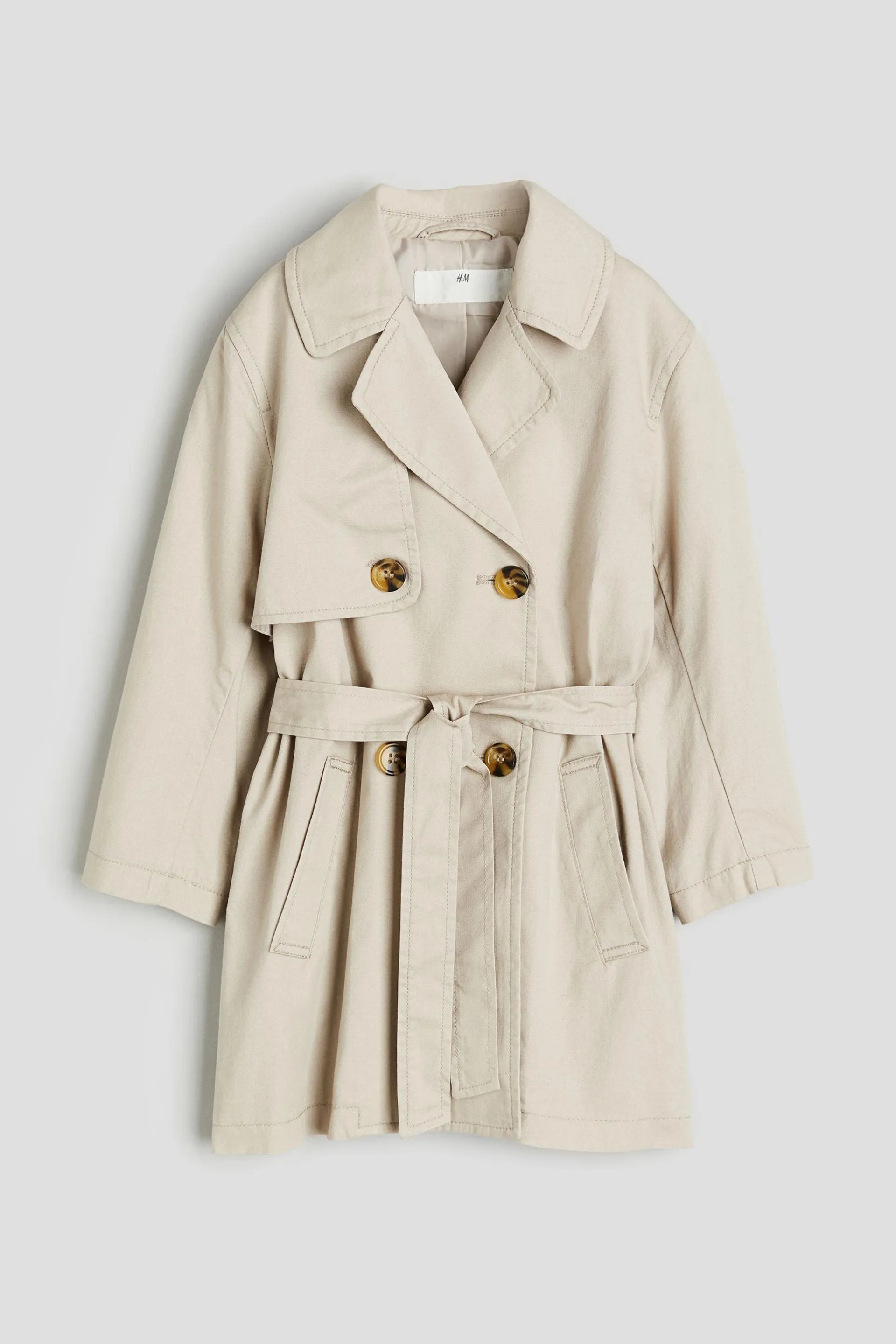 Trenchcoat de doble botonadura