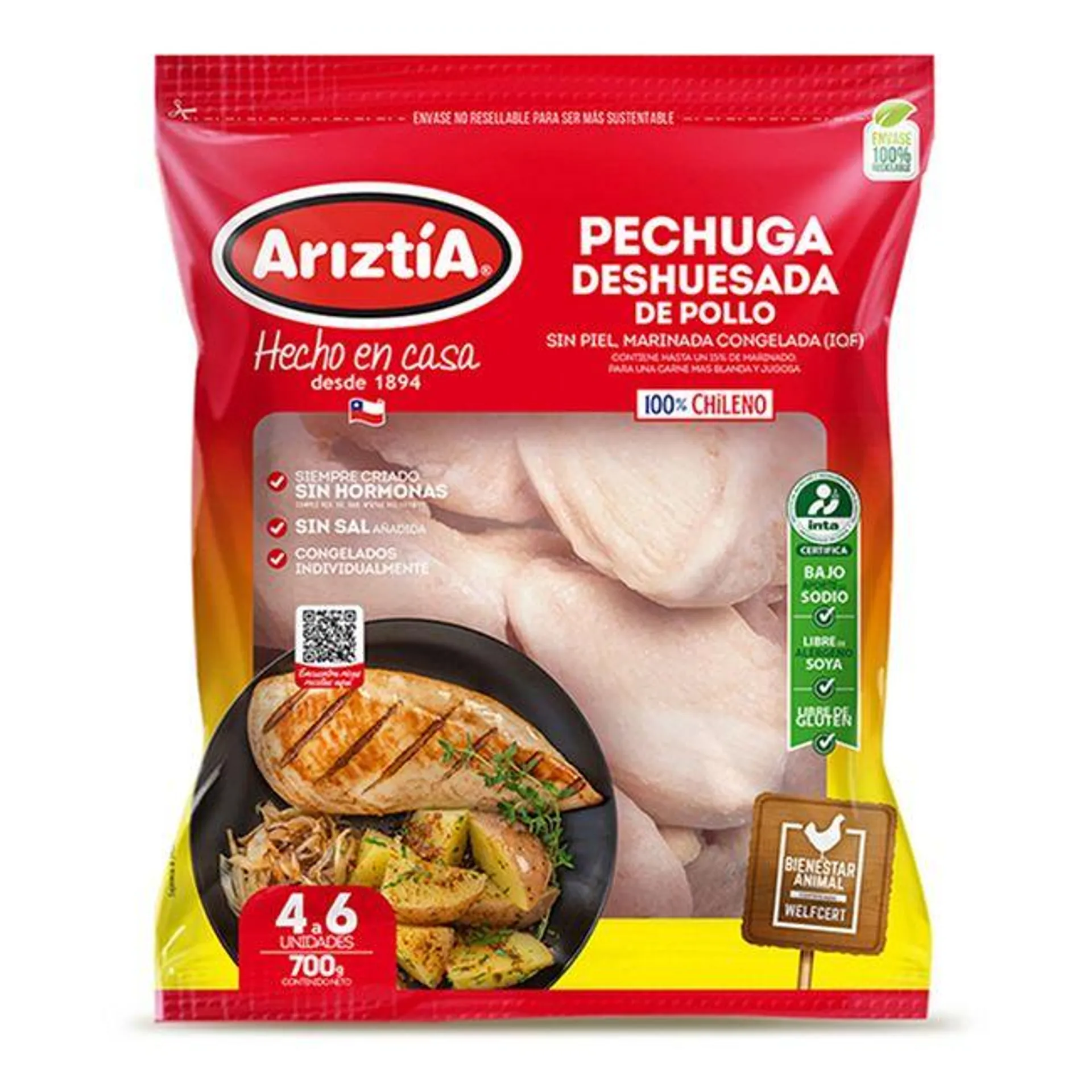 Pechuga de Pollo Deshuesada Ariztía 700 g