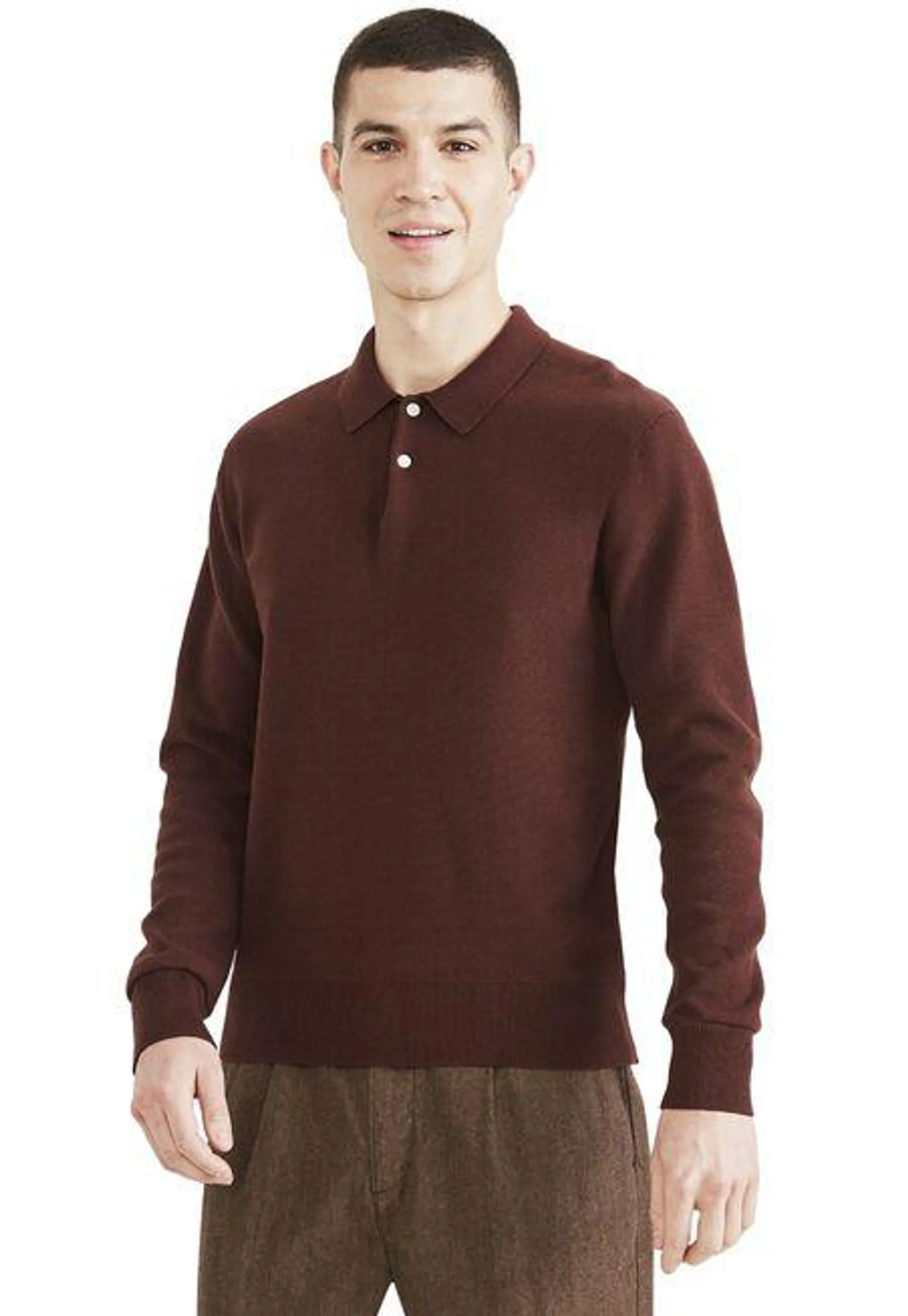 Sweater Hombre Polo Regular Fit Café