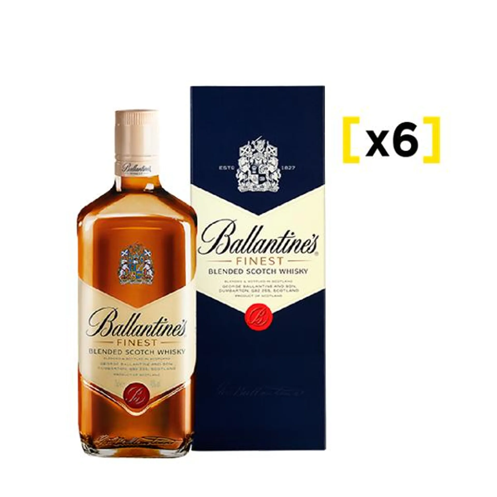 Whisky Ballantines Finest Botella 1Lt x6