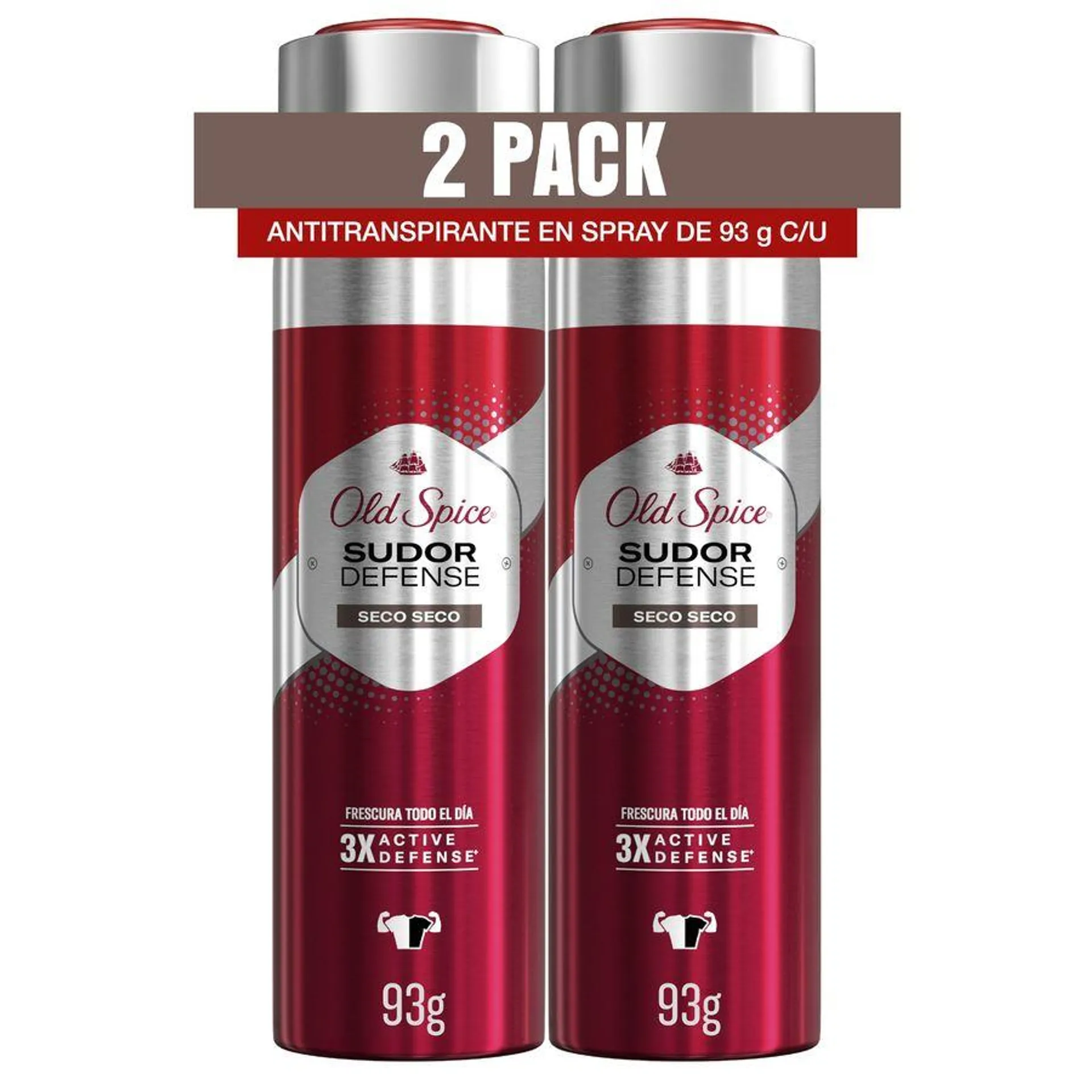 Desodorante Spray Old Spice Sudor Defense Seco 93 g 2 un.