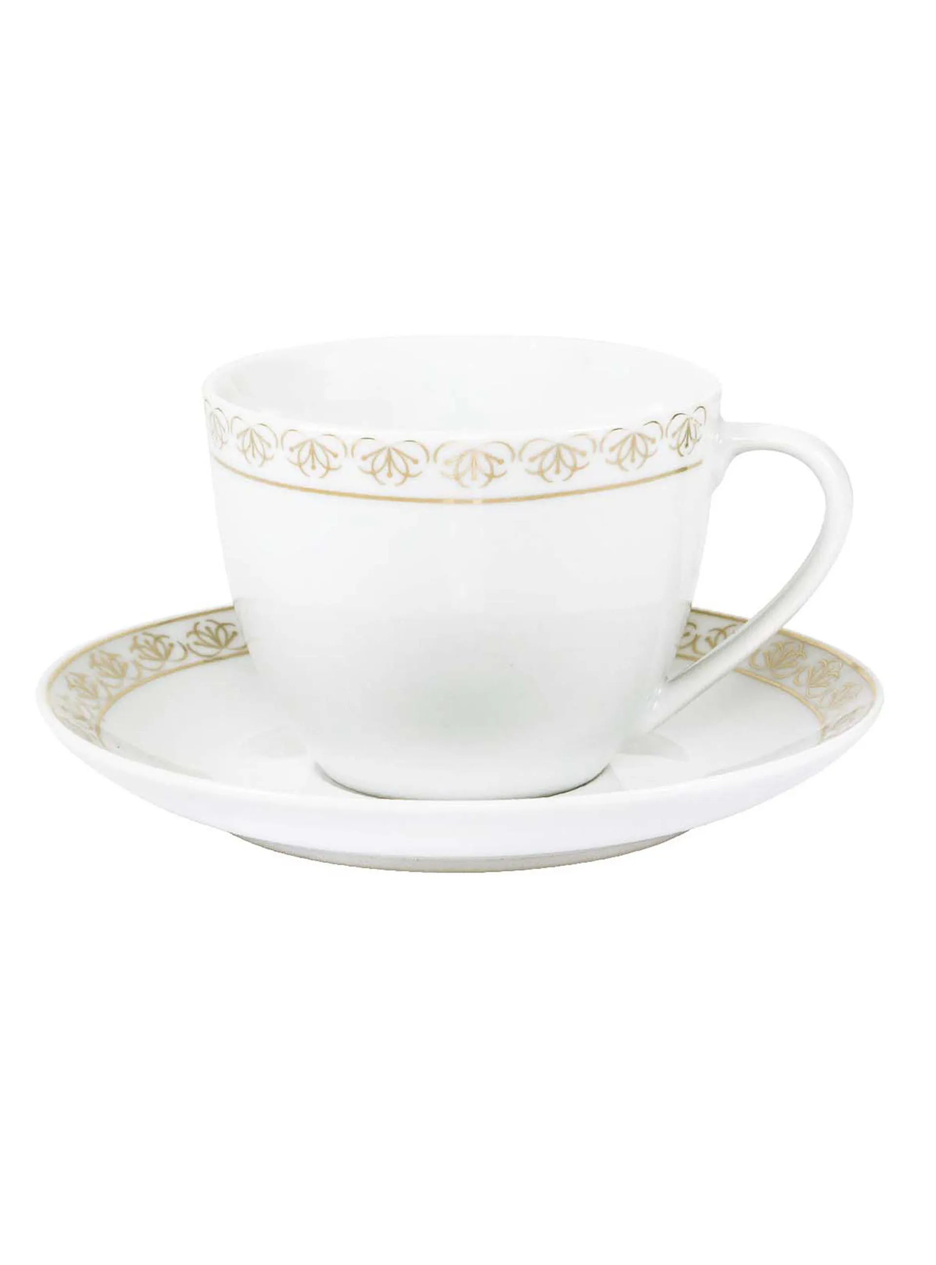 Set Vajilla 30 Piezas Borde Dorado Porcelana