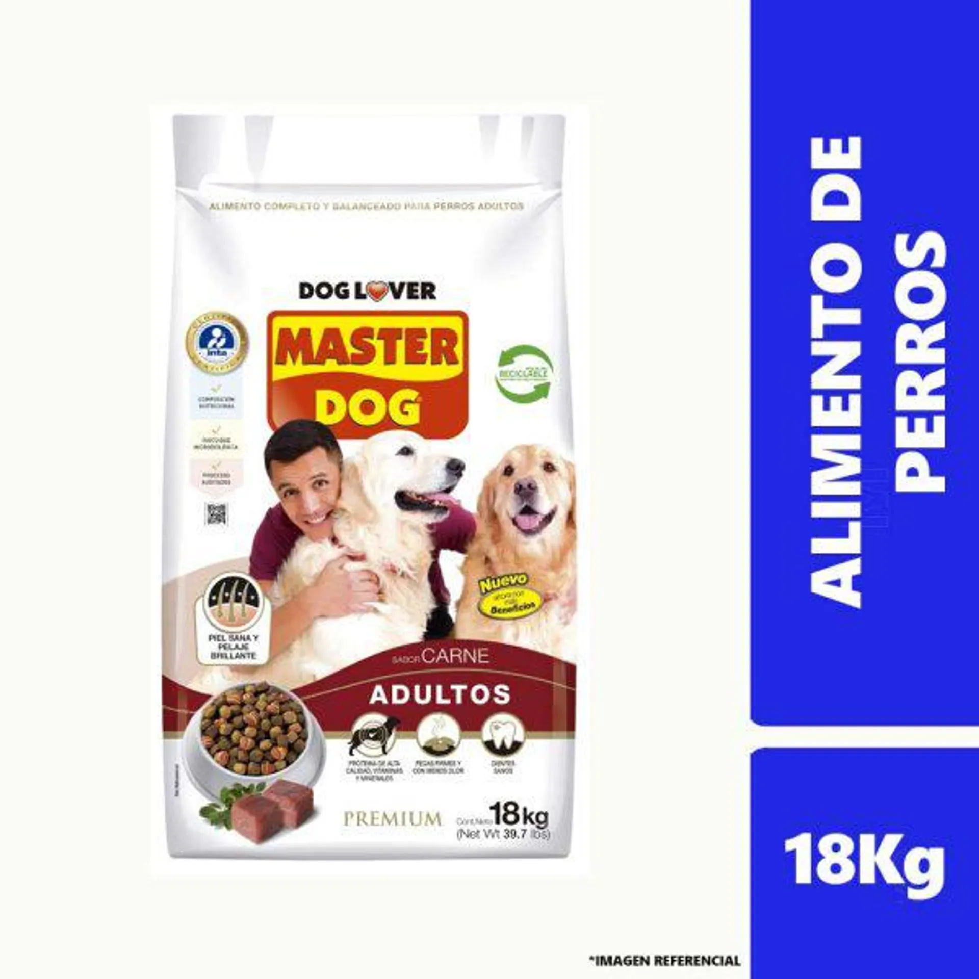 Alimento para Perro Master Dog Carne Arroz Vegetales 18Kg