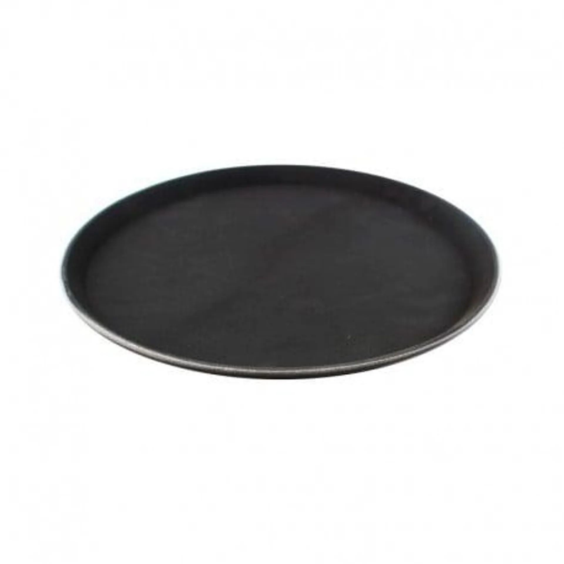 Bandeja antideslizante 40 cm plast redonda negro Rinox